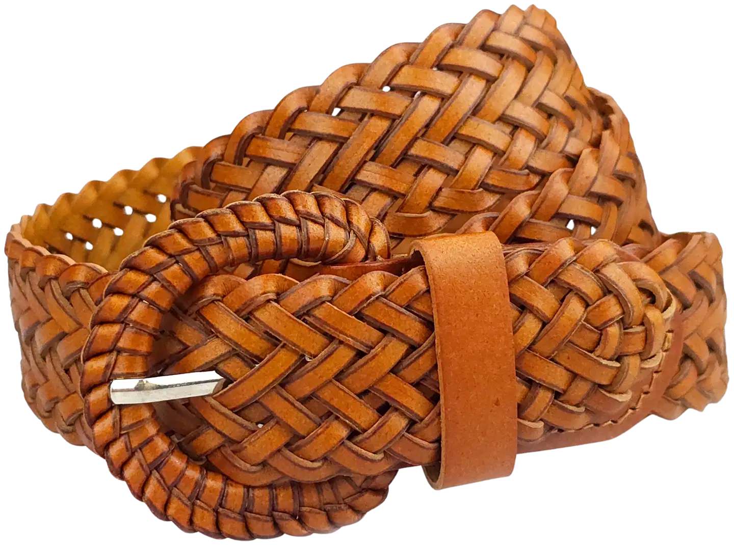 Veniz naisten nahkapunosvyö 35mm 23347 - Keskiruskea