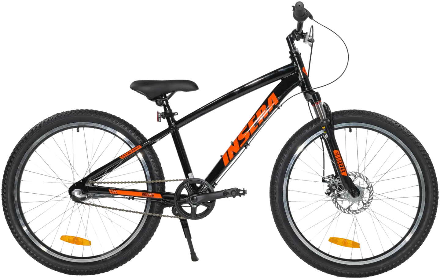 Insera Breeze 24" lastenpyörä 3-vaihdetta runko 33 cm musta - 1