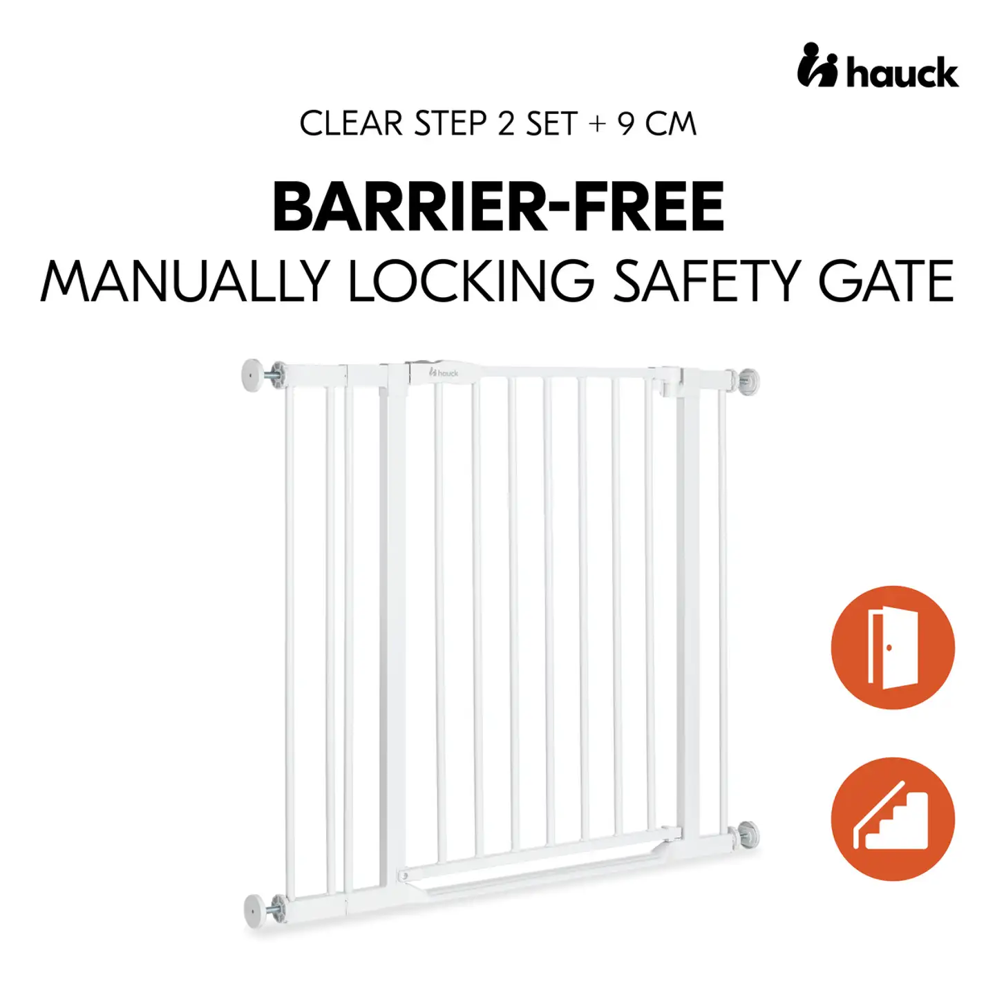 Hauck turvaportti Clear Step Set 2 +9 cm - 11