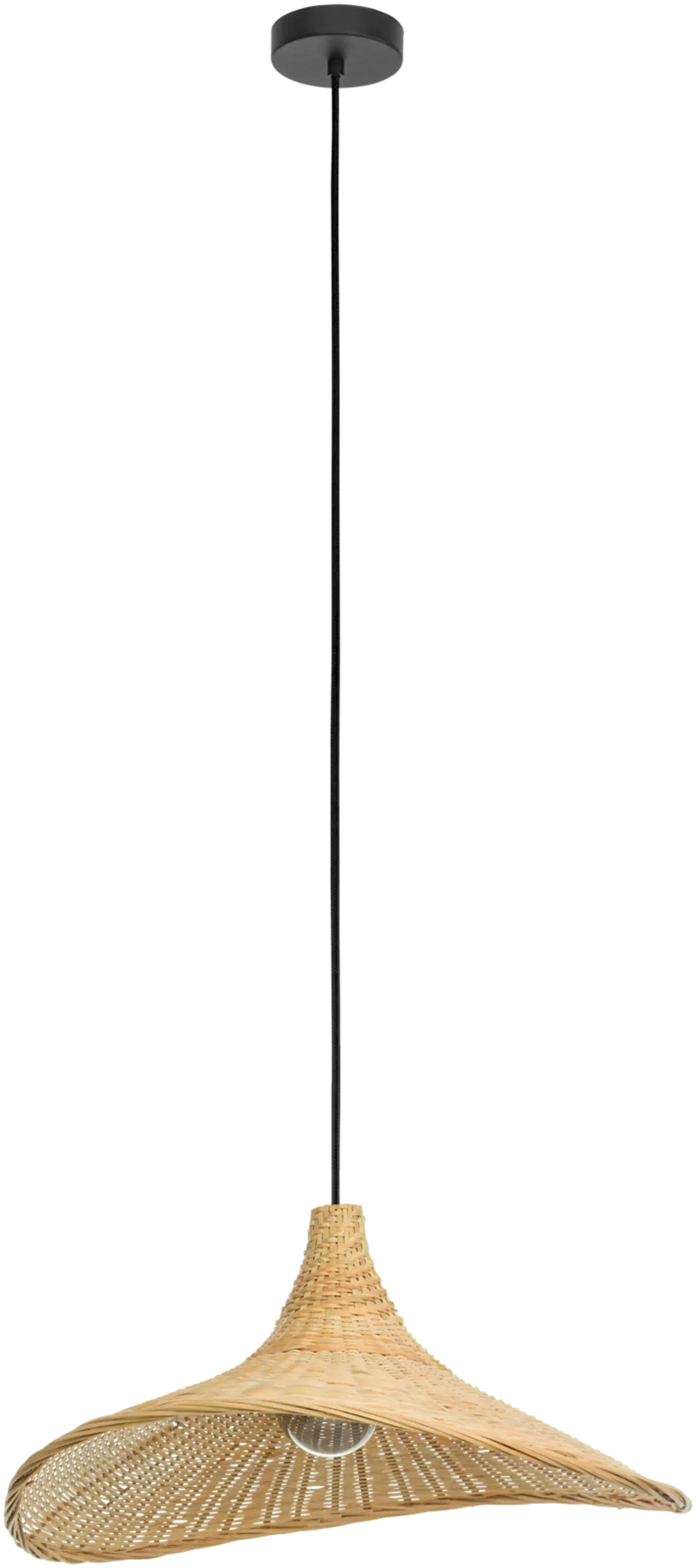 EGLO Riippuvalaisin Haxey 40W Ø50cm rottinki/musta - 1