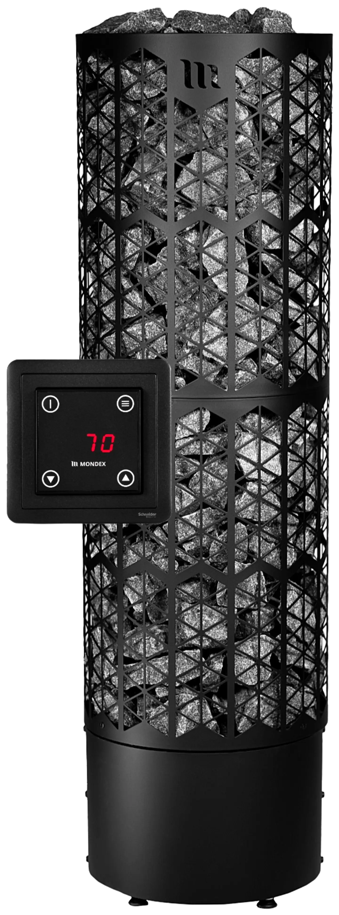 Mondex sähkökiuas Kaira E2W 9,0 kW musta, sisältää WiFi - 2