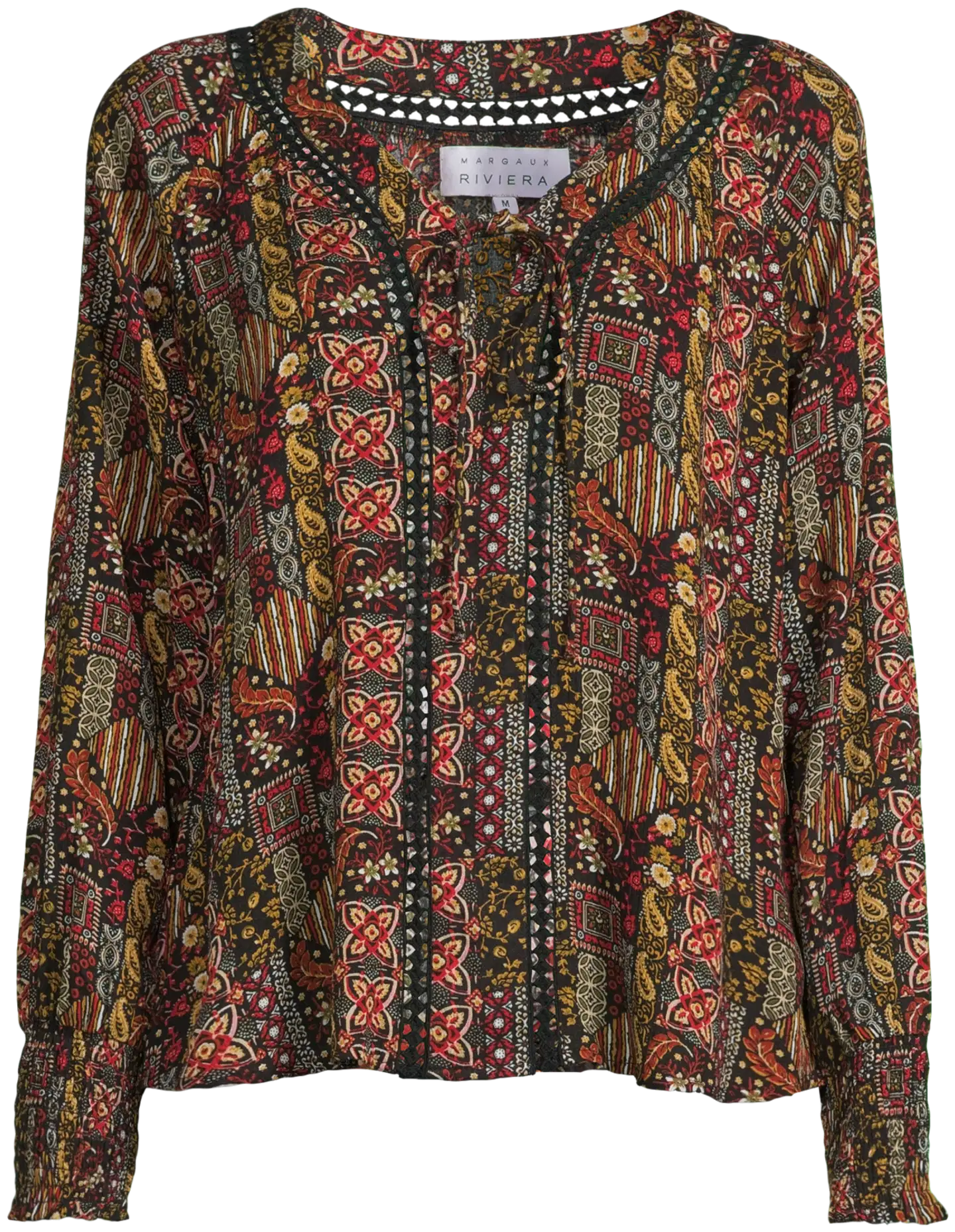 Margaux Riviera naisten kuviollinen pusero SOK-121 - WINE AOP - 2