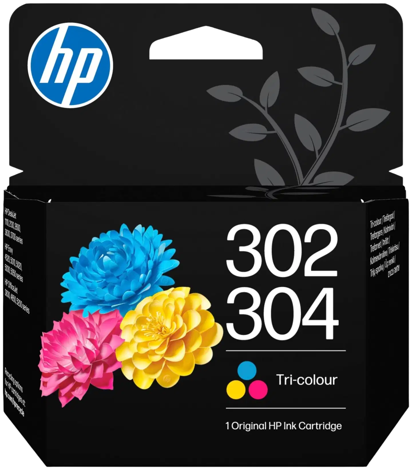 HP mustepatruuna 302/304 kolmiväri