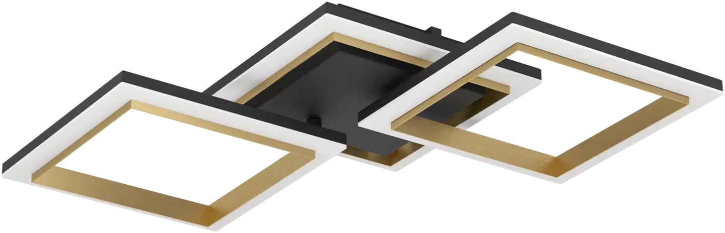 EGLO kattovalaisin Calliera LED 20W 59,5x31 cm musta/messinki - 1