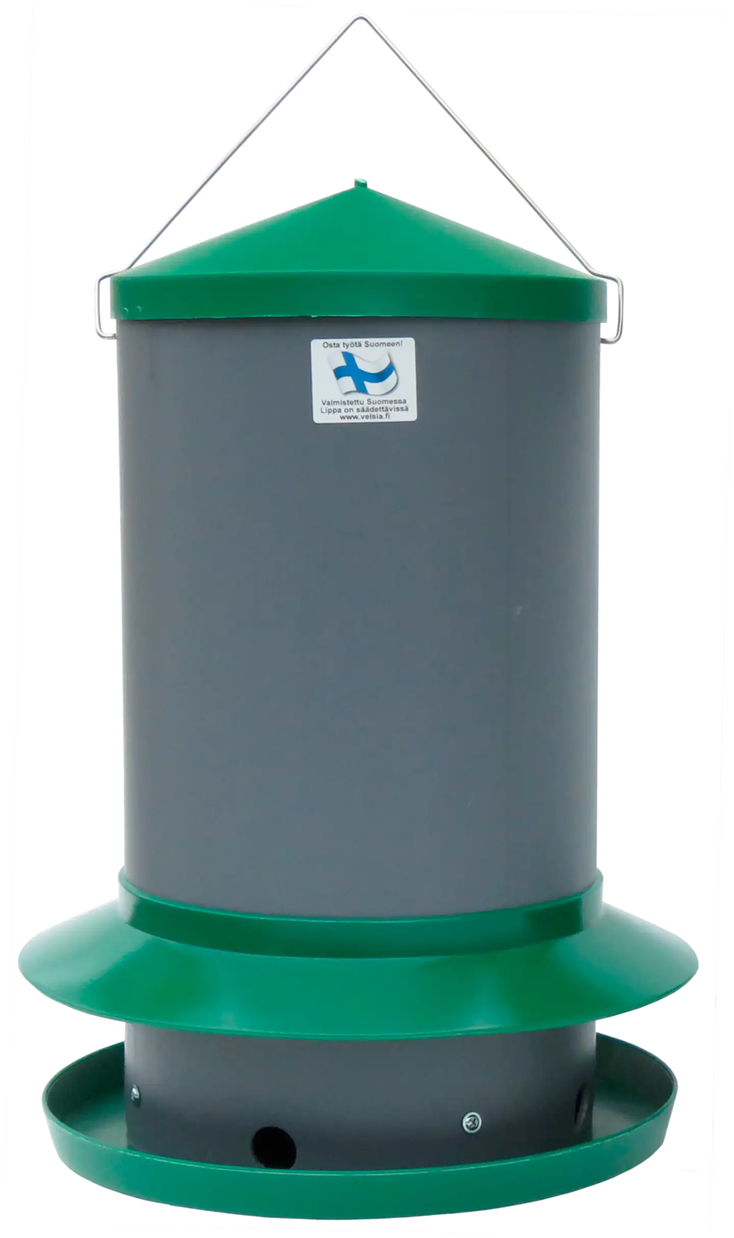 Linnun ruokinta-automaatti 25 litrainen harmaa