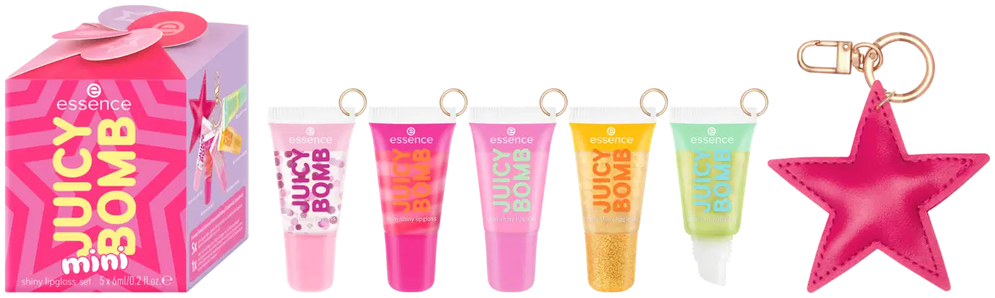 essence JUICY BOMB mini shiny lipgloss set 01 Holiday Happiness 30 ml - 3
