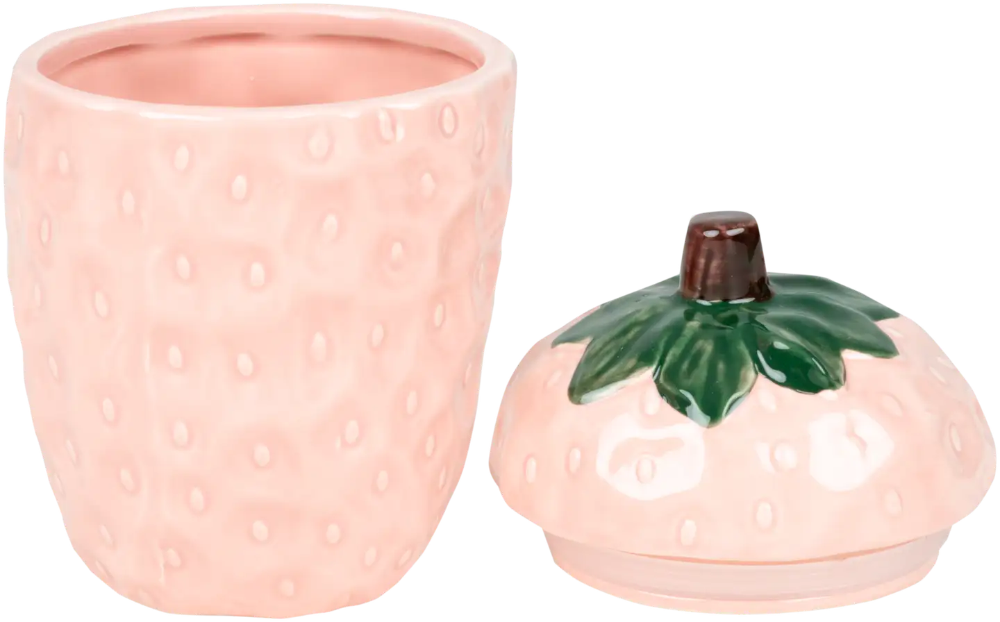 Koristepurkki mansikka pinkki 14 cm - 2