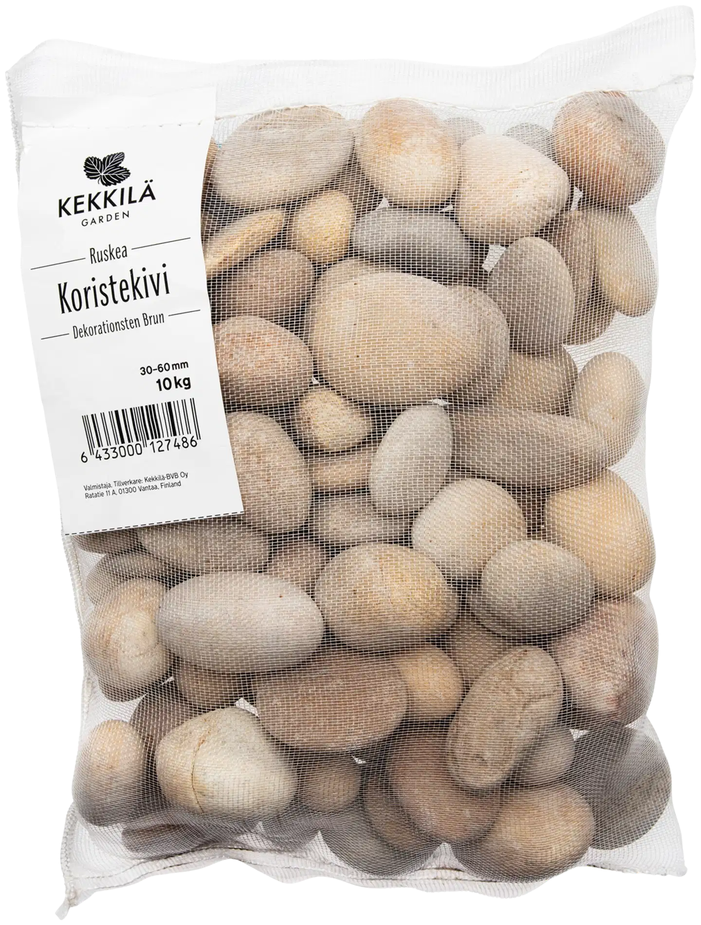Kekkilä Koristekivi ruskea 30–60 mm 10 kg, lava 60 säkkiä