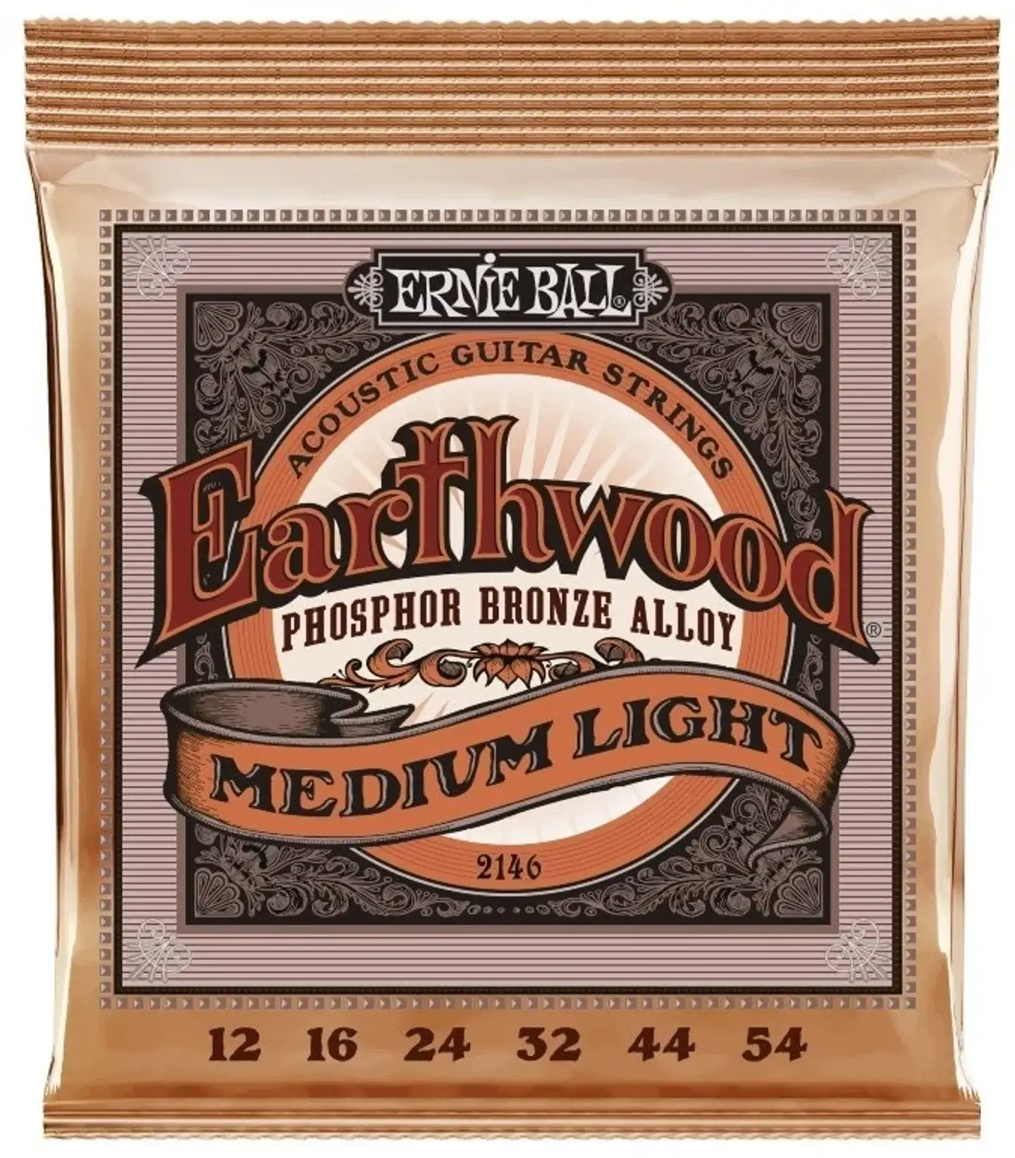 Ernie Ball teräskielisen akustisen kitaran kielet phosphor bronze 12-54 - 1