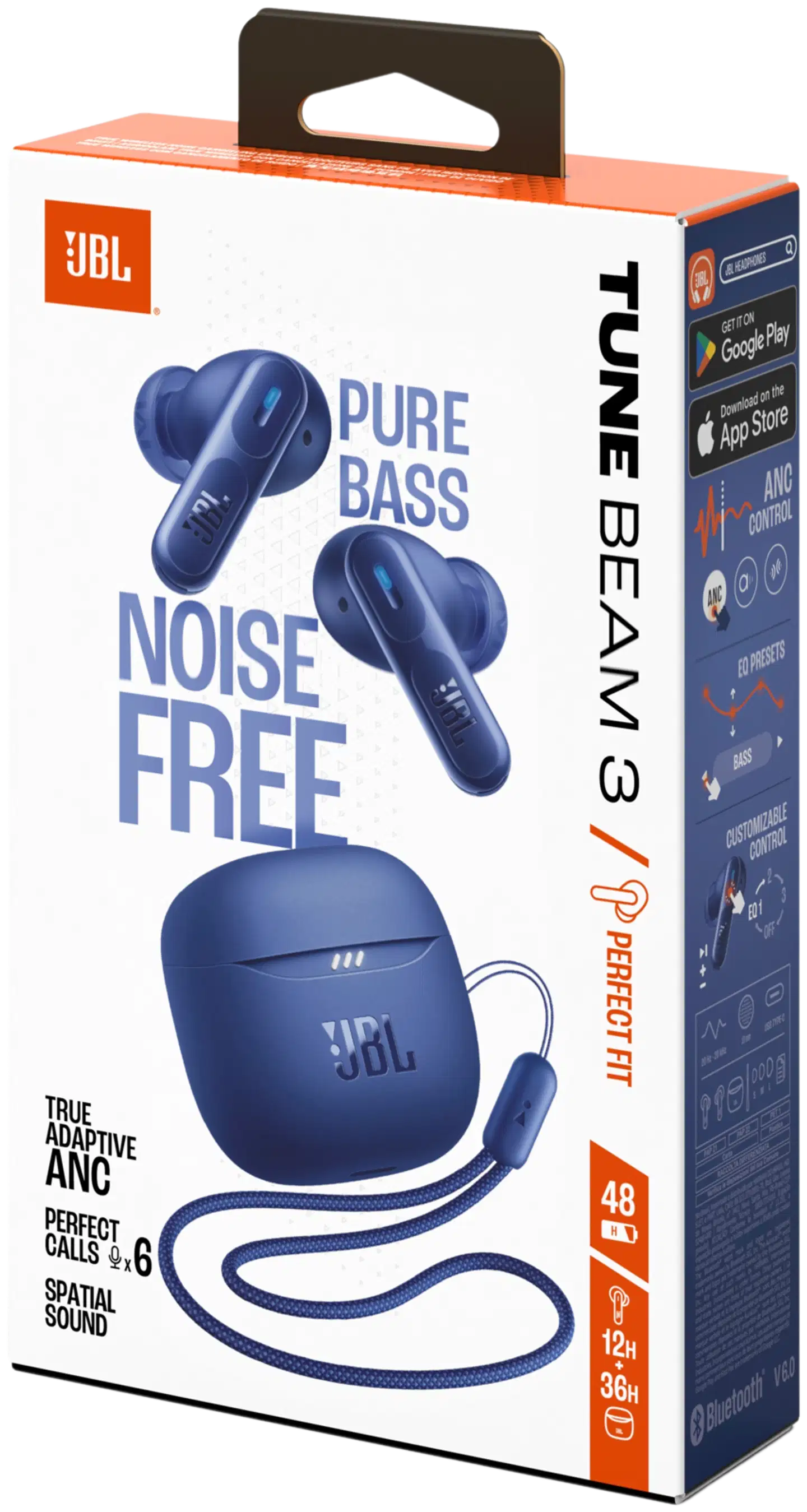 JBL langattomat vastamelunappikuulokkeet Tune Beam 3, sininen - 9
