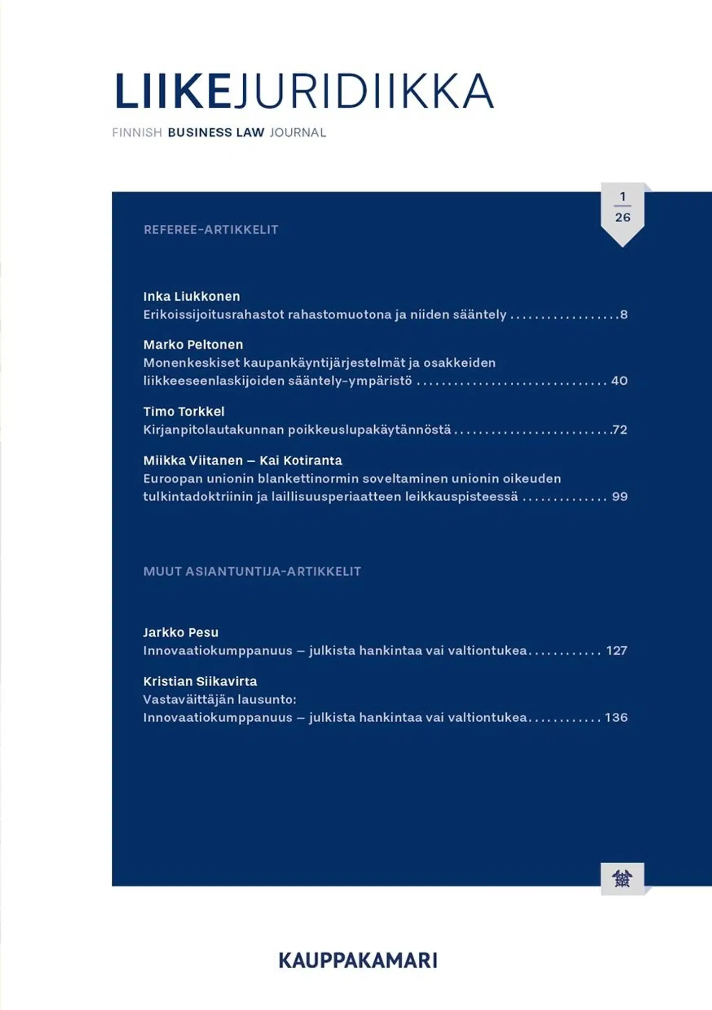 Liikejuridiikka 1/2026