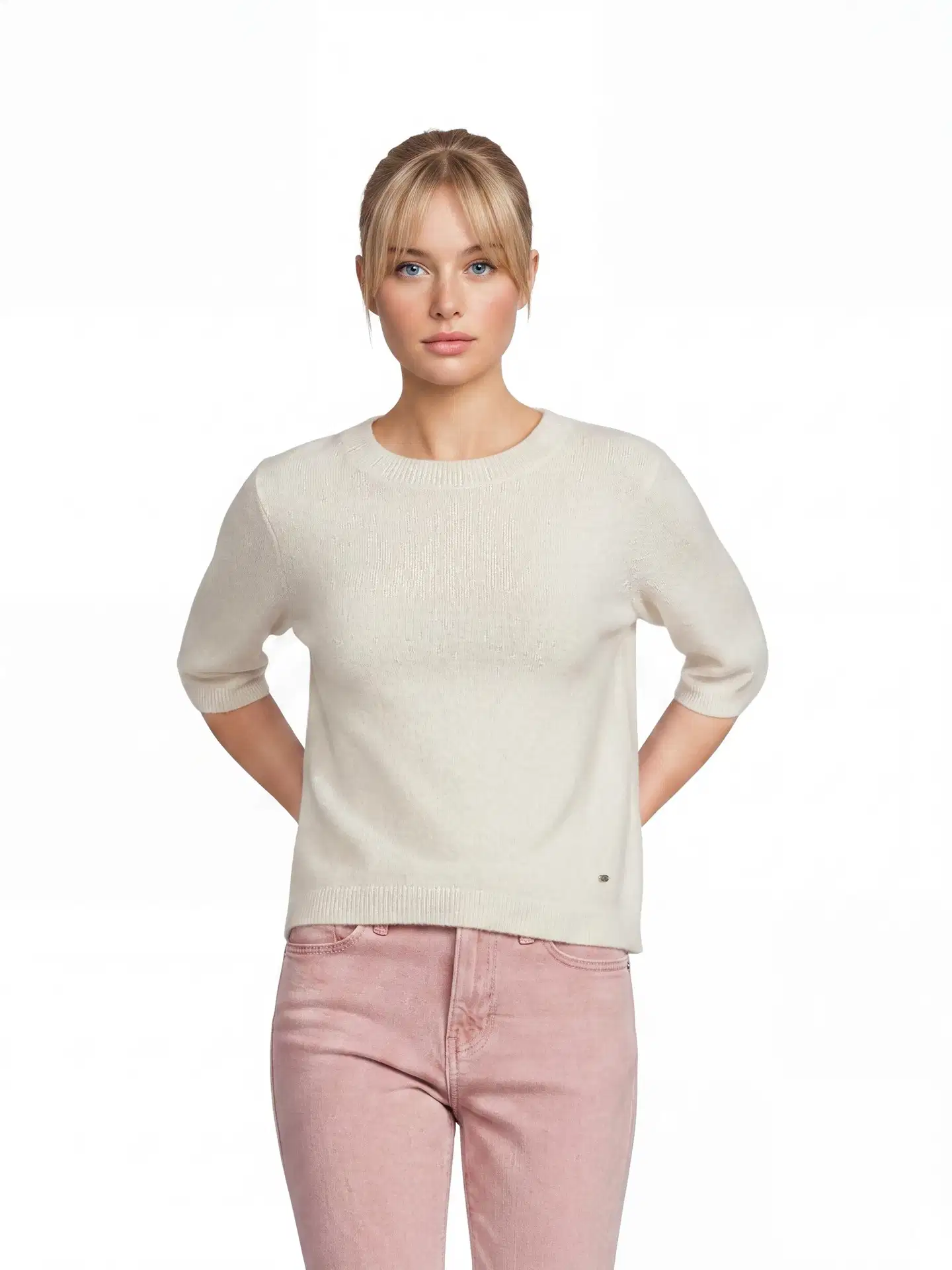 London Fog naisten neule Mohair 213L264001 - white - 5