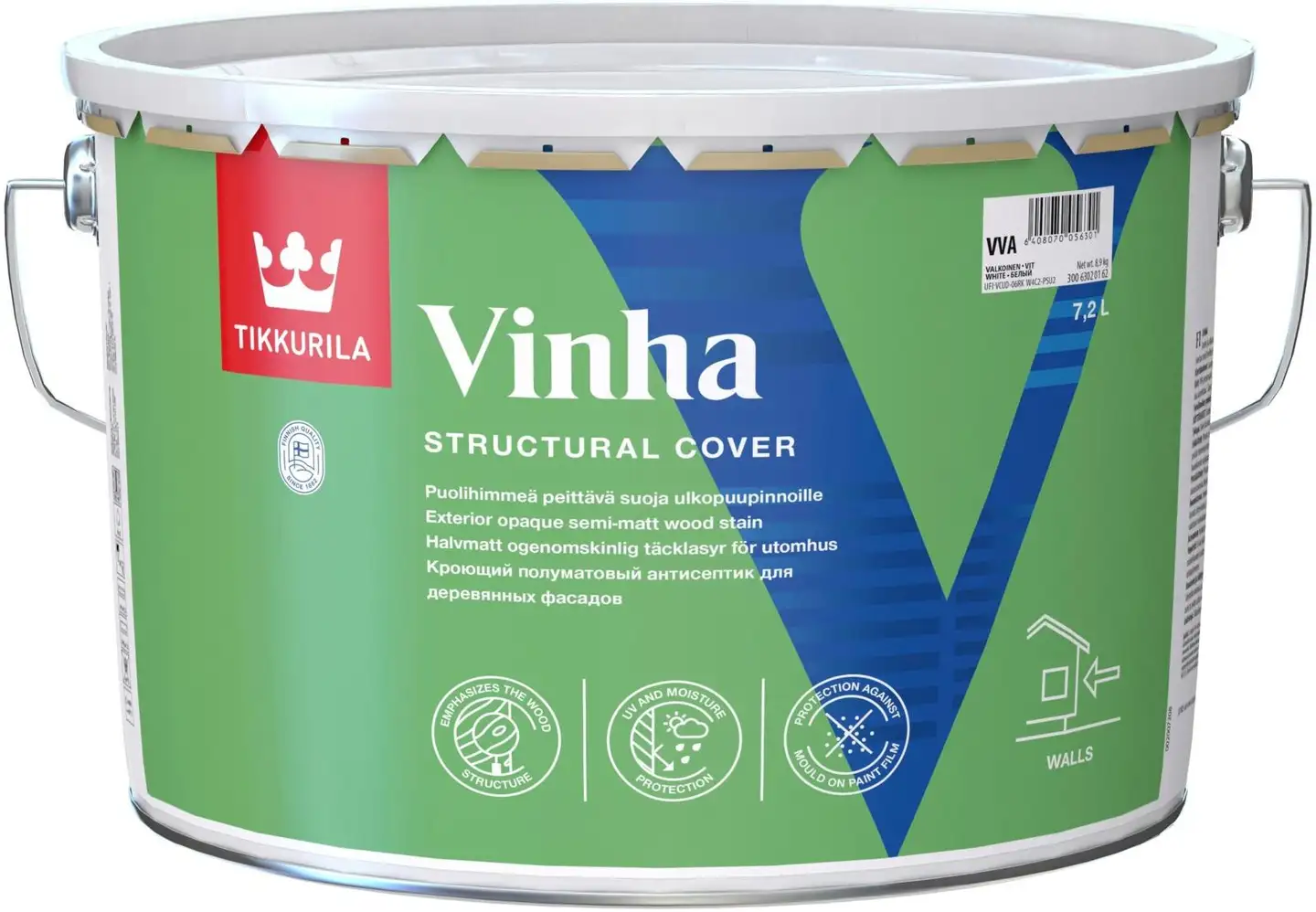 Tikkurila Vinha peittävä puunsuoja 7,2l VC vain sävytykseen puolihimmeä