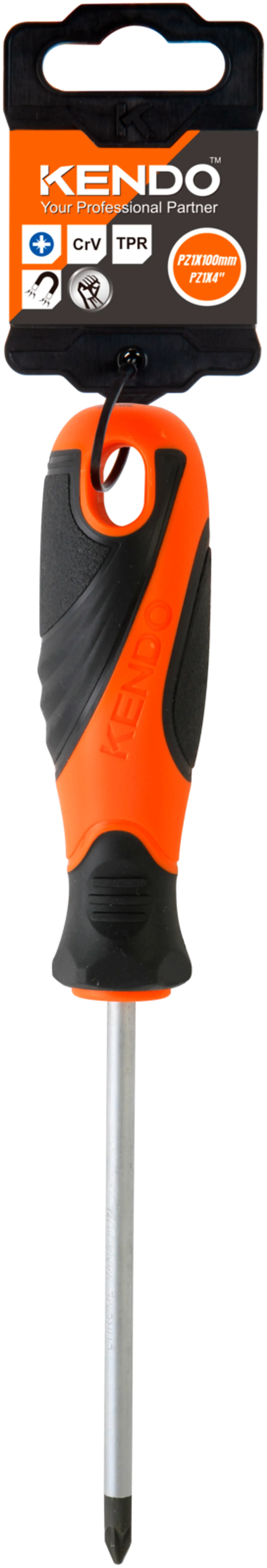 Kendo pozidriv-ruuvimeisseli pz1 × 100 mm / 4" - 1