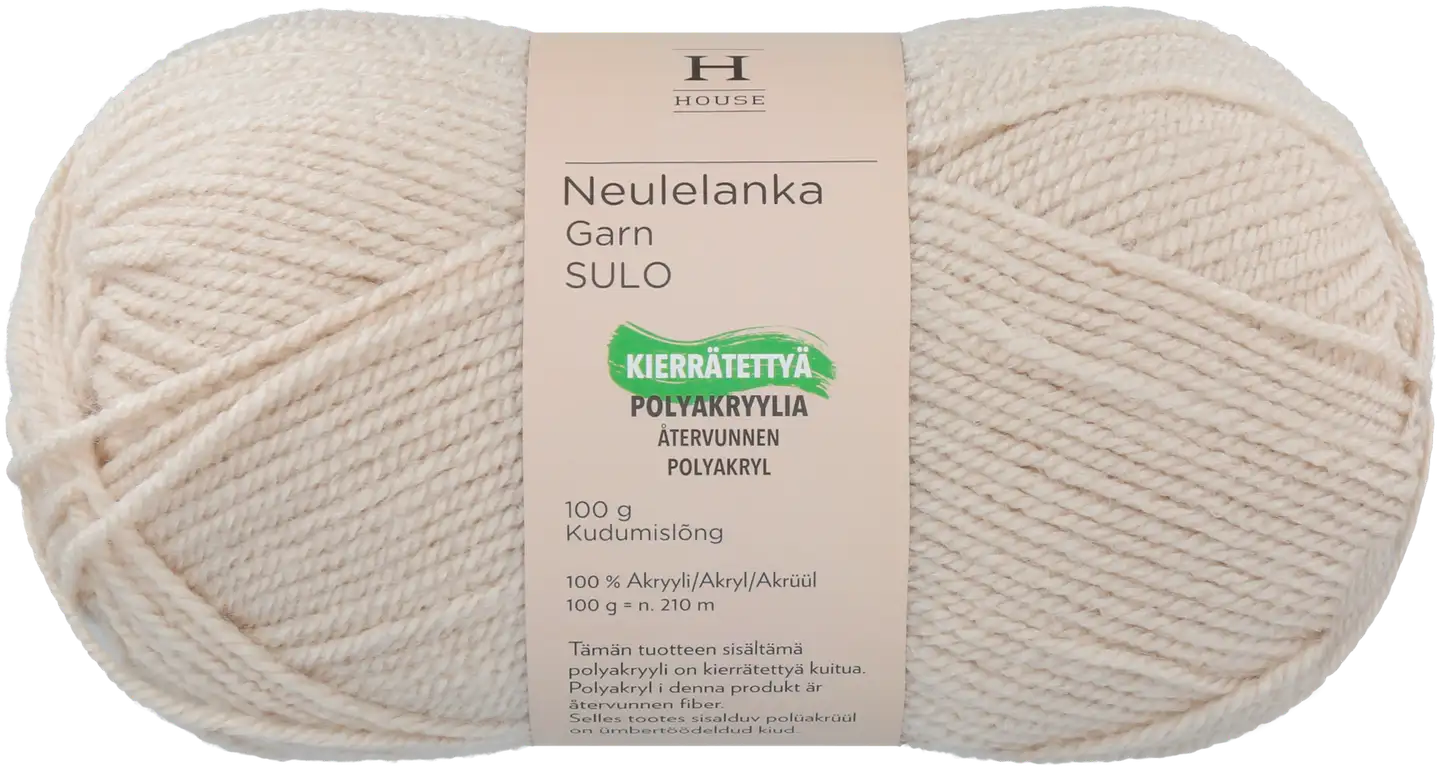 House neulelanka akryyli Sulo 100 g Sand Beige 6383