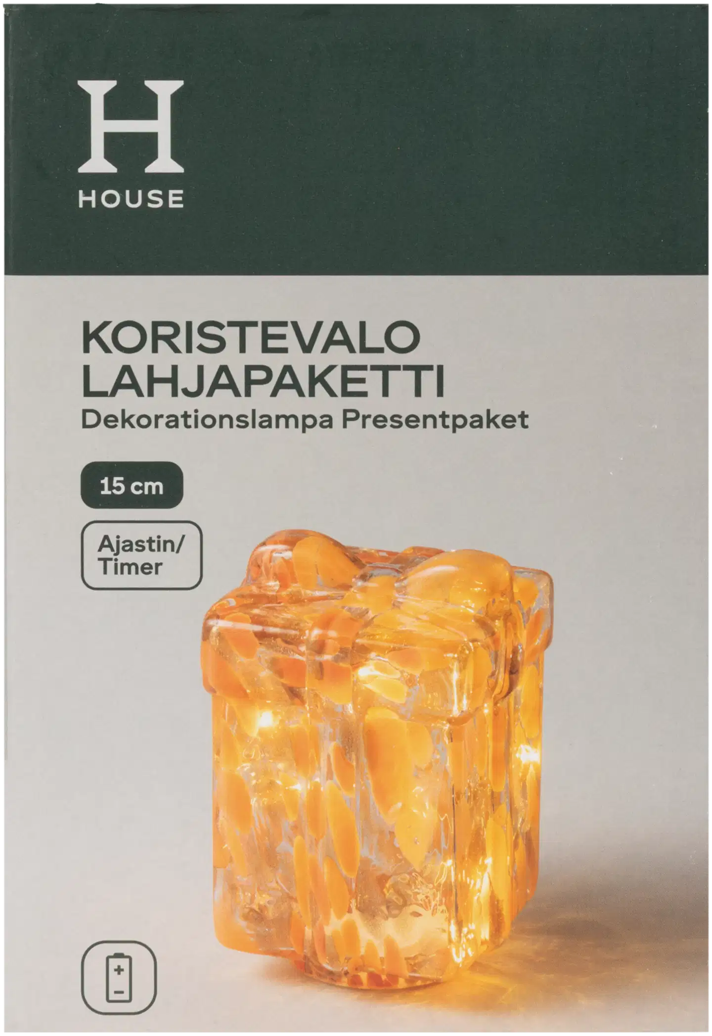 House koristevalo Lahjapaketti 15 cm - 1