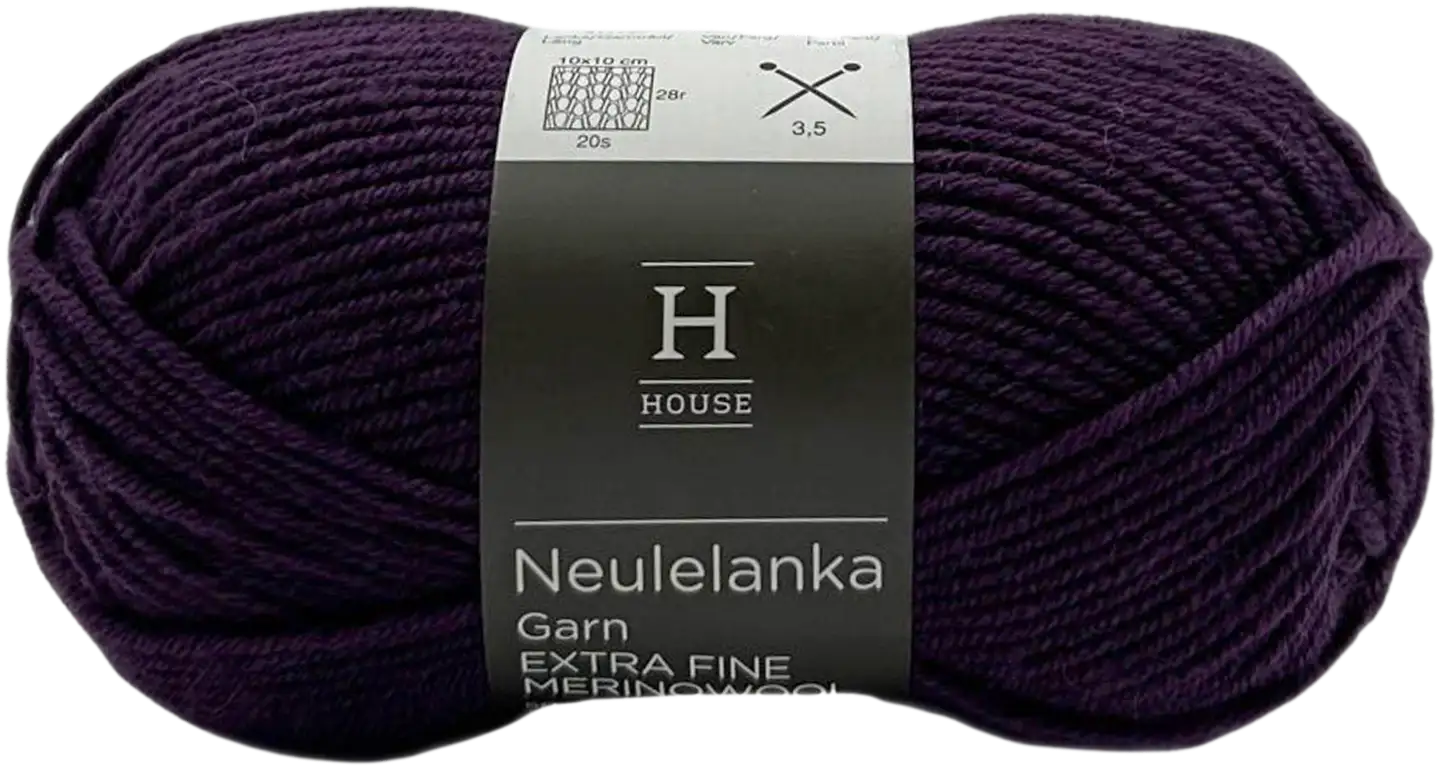 House neulelanka merinovilla 311120 50 g Plum 12122