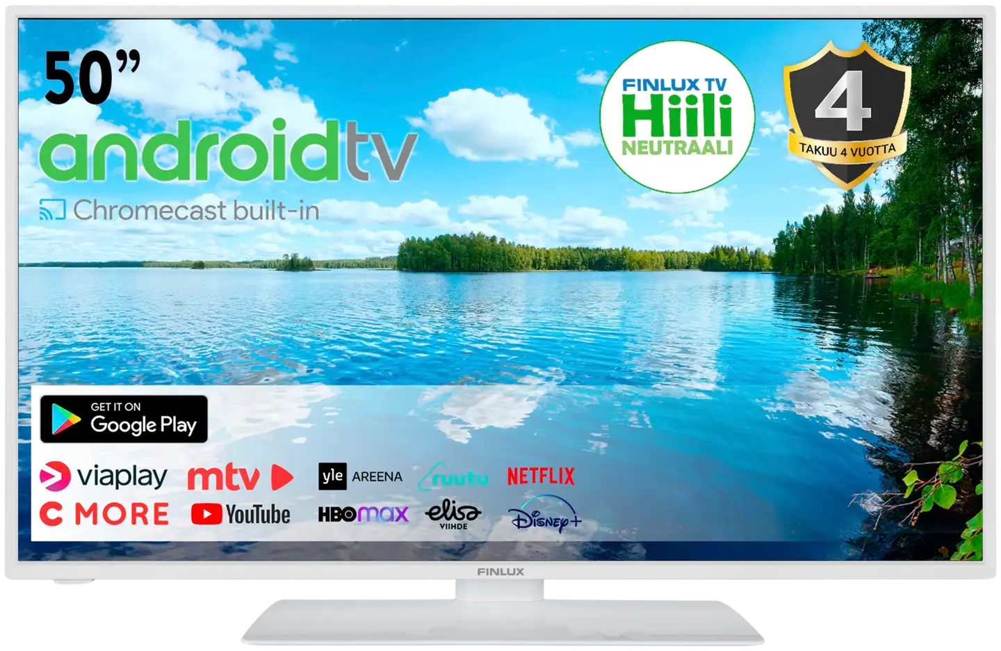 Finlux 50" 4K UHD Android Smart TV 50G9WCMI valkoinen - 2