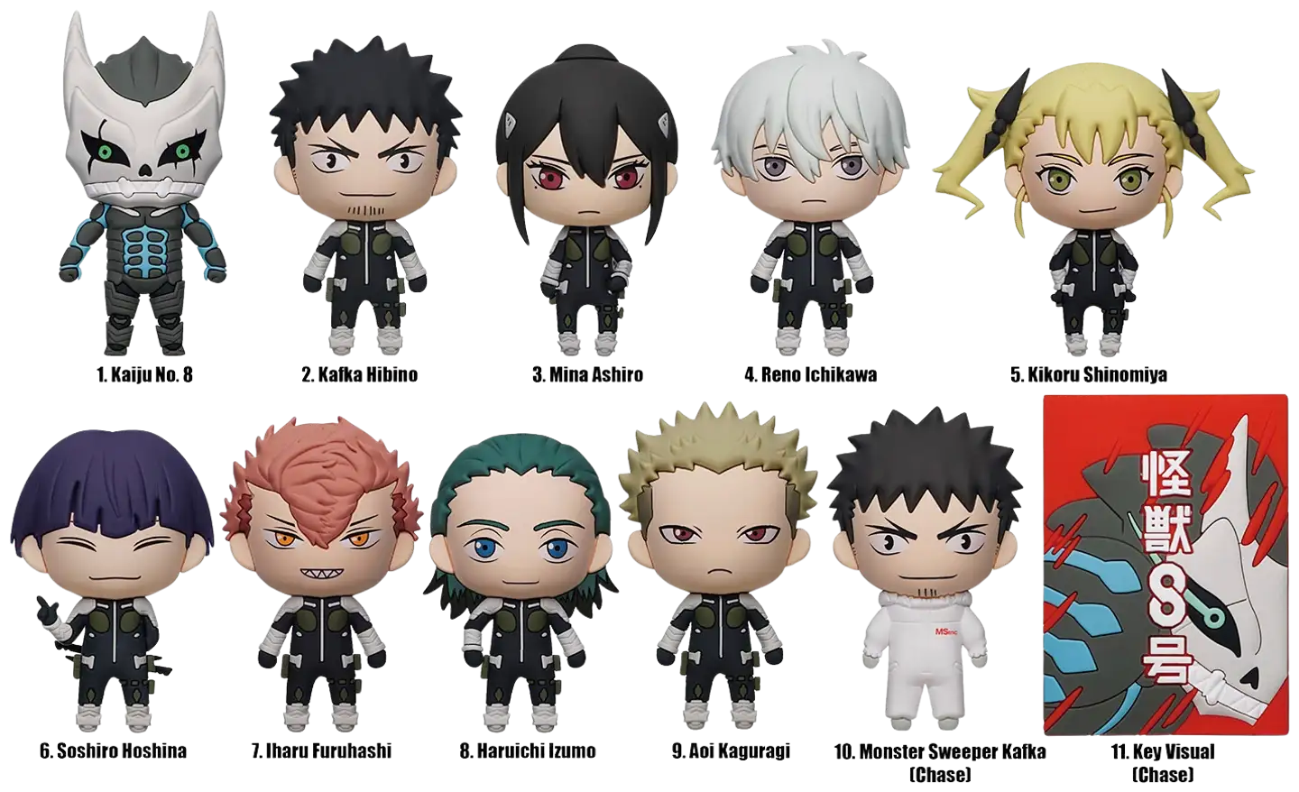 Monogram keräilyhahmo Kaiju No. 8 3D Foam Bag Clip Series 1 - 2