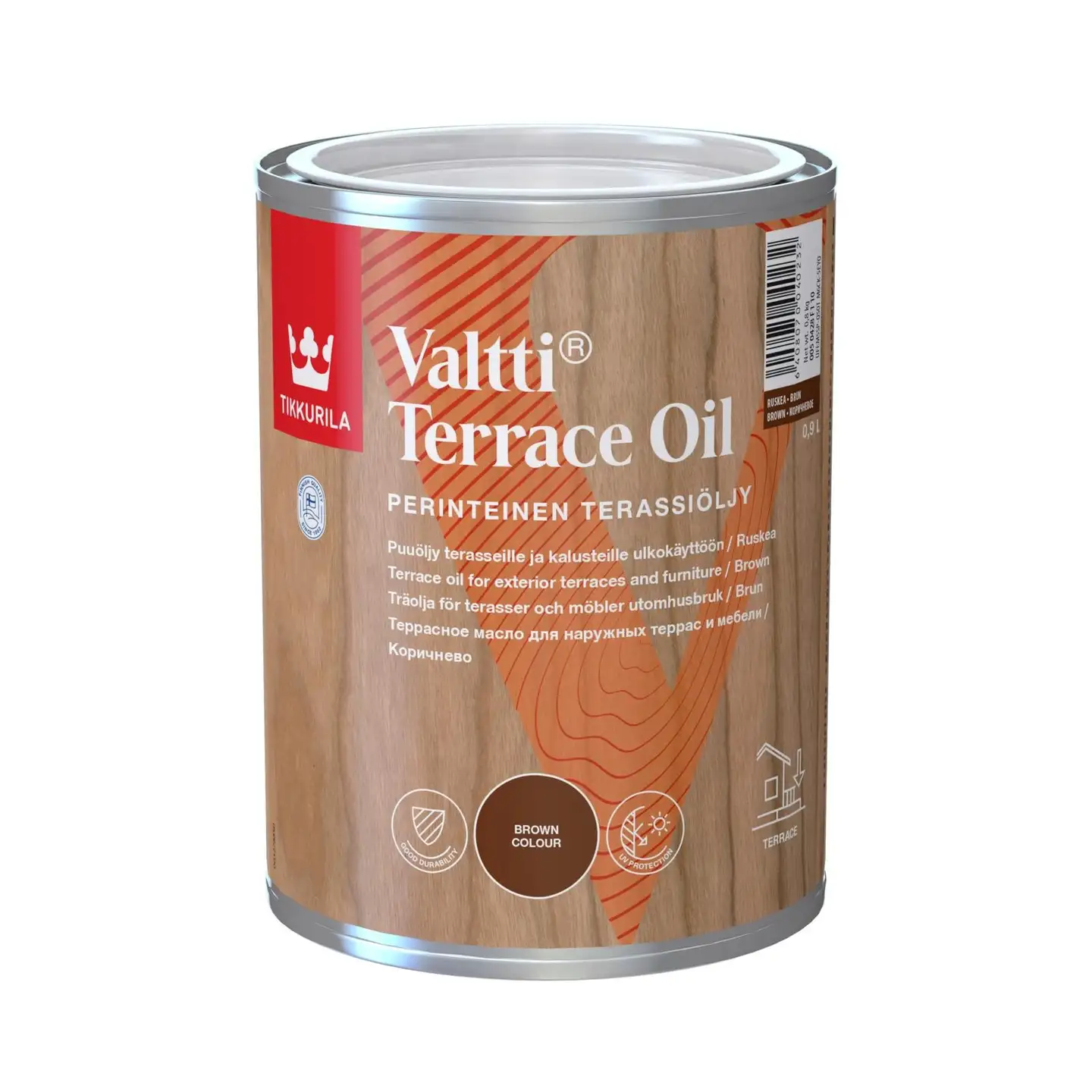 Tikkurila terassiöljy Valtti Terrace Oil 0,9 l ruskea