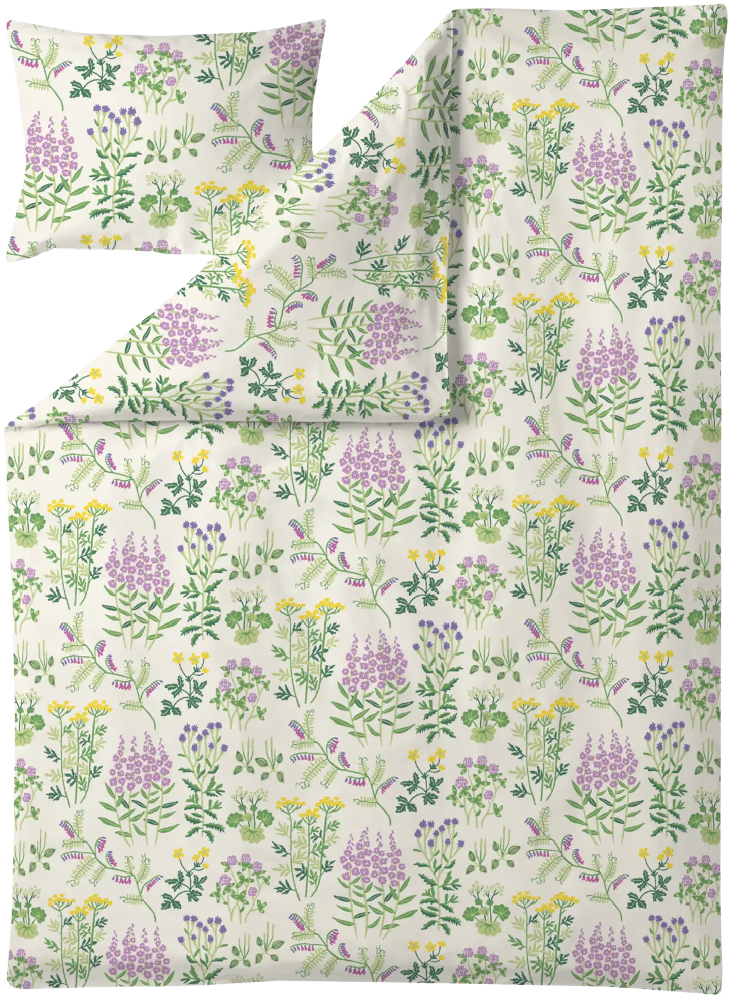 Finlayson pussilakanasetti Joutomaa 150x210+50x60 l.valk/vihreä - 1