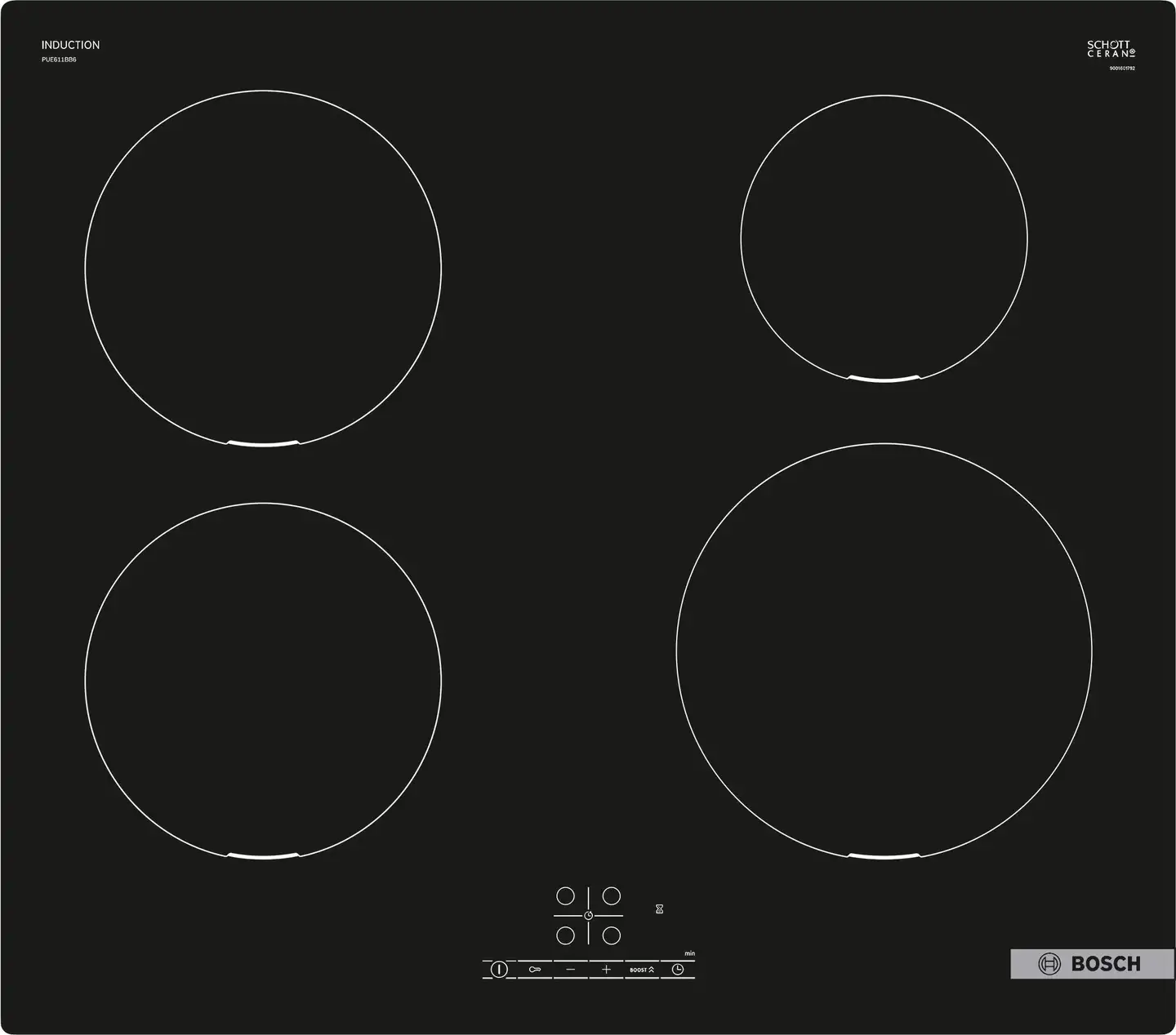Bosch induktiokeittotaso PUE611BB6E 60 cm musta
