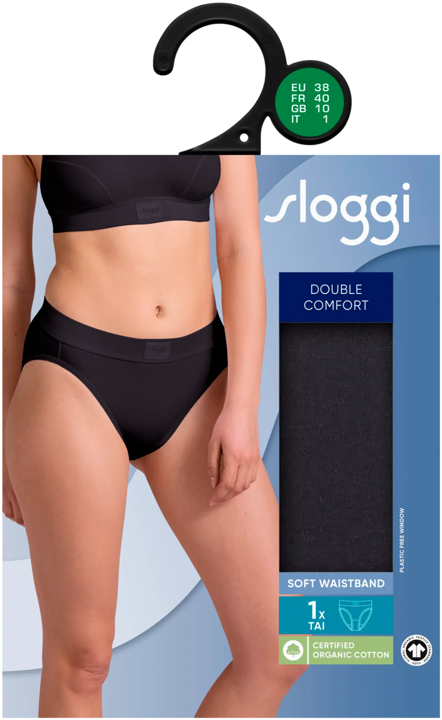 Sloggi naisten Double Comfort T H Tai - 0004-BLACK - 3