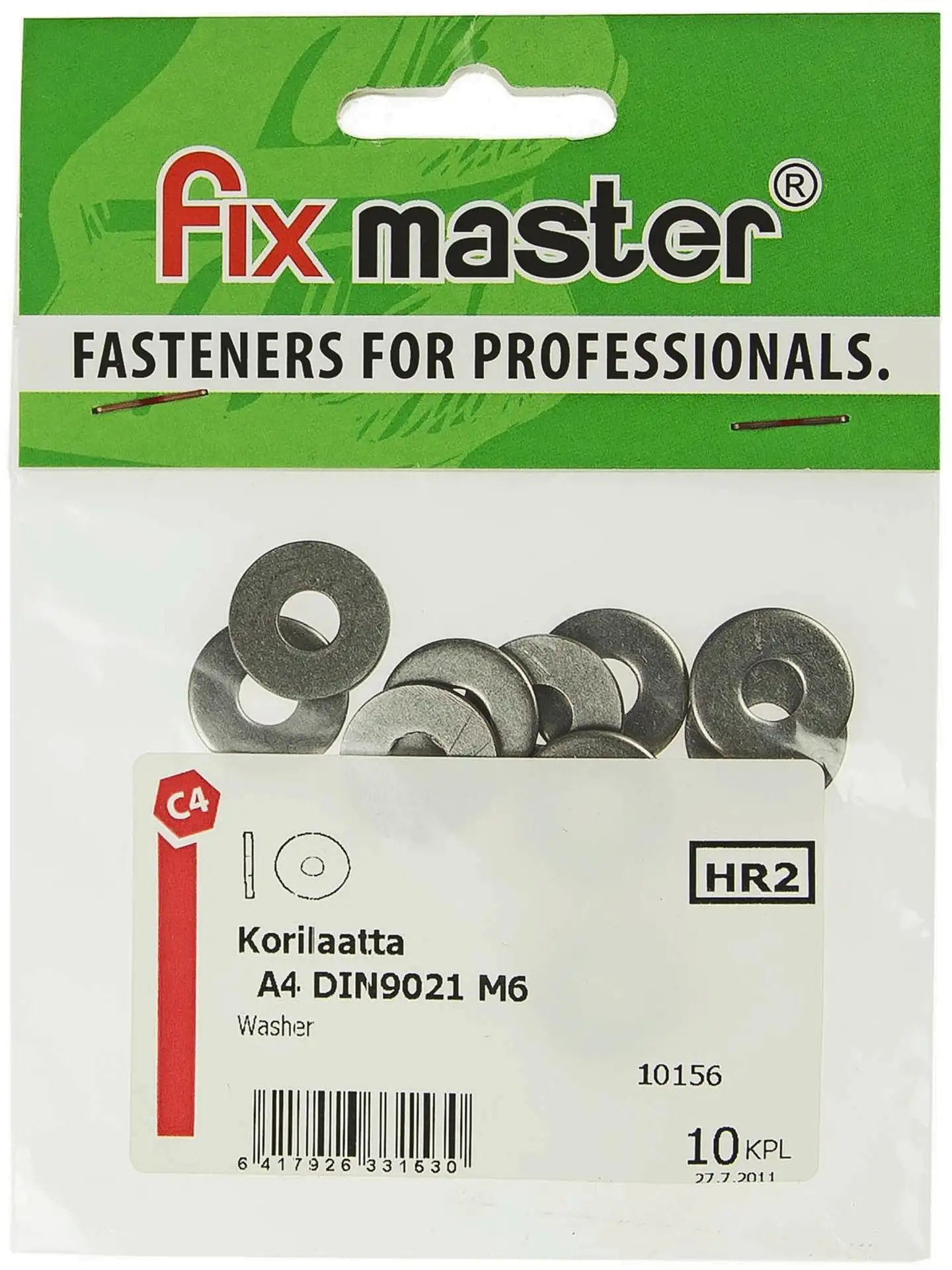 Fix Master korilaatta haponkestävä A4 M6 10 kpl