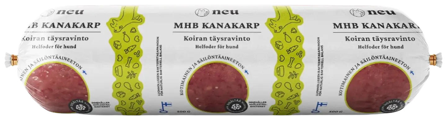 NEUfrau Oy MHB Kanakarp koiran täysravinto pakaste 500g