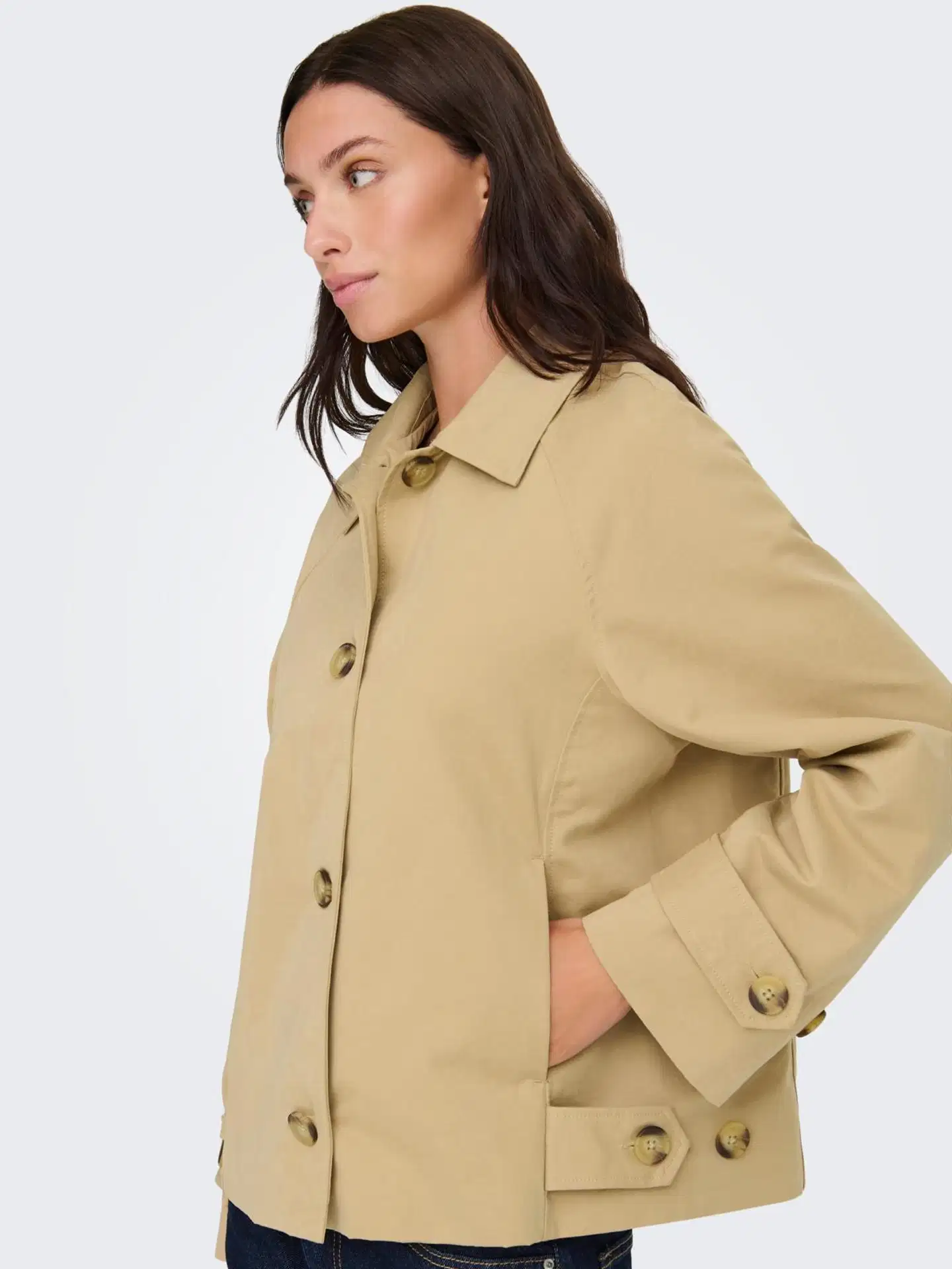 JDY naisten lyhyt trenssitakki Jdydonna - Incense - 4