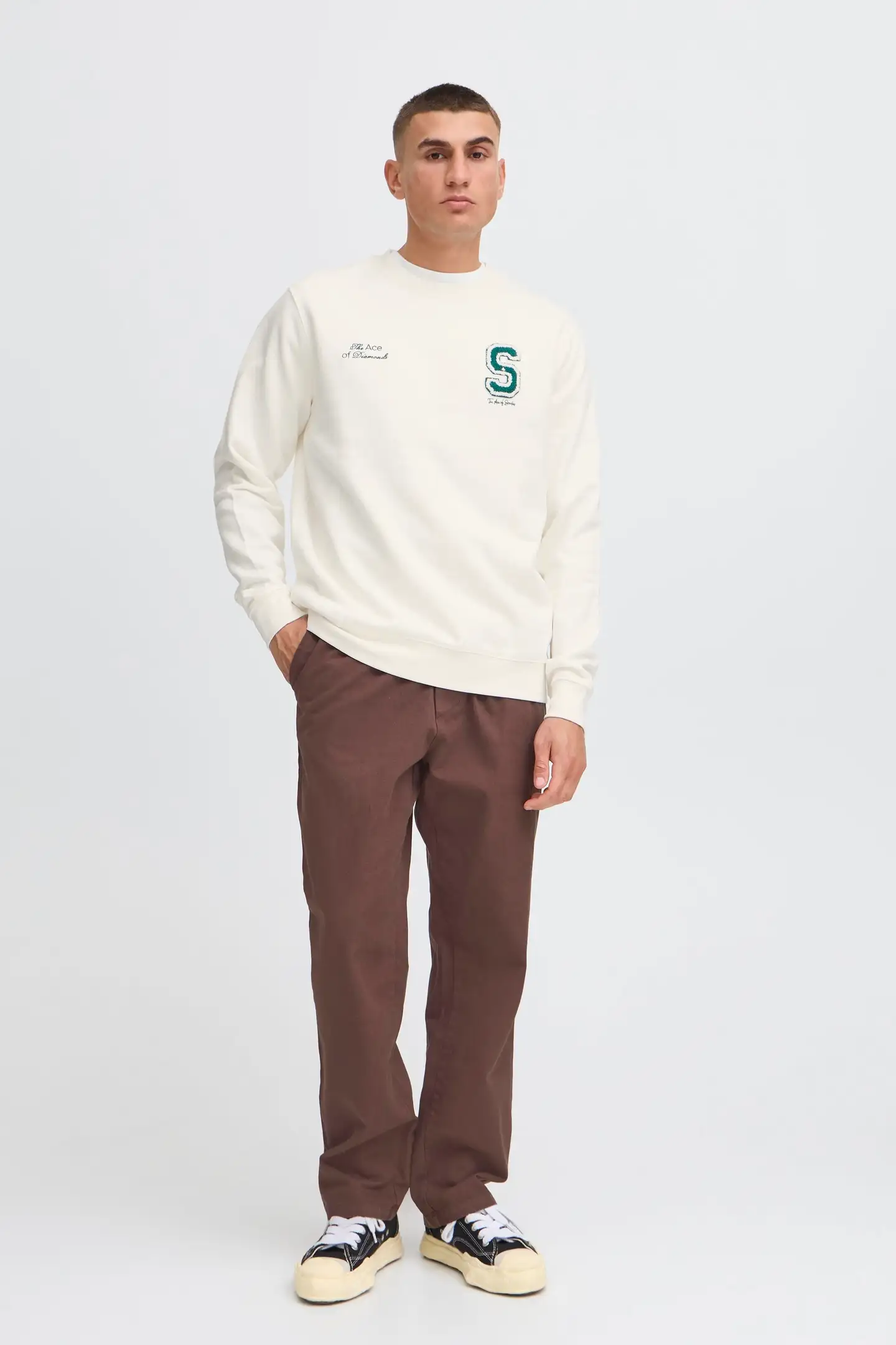Solid miesten collegepusero SDRidley - Off white - 3