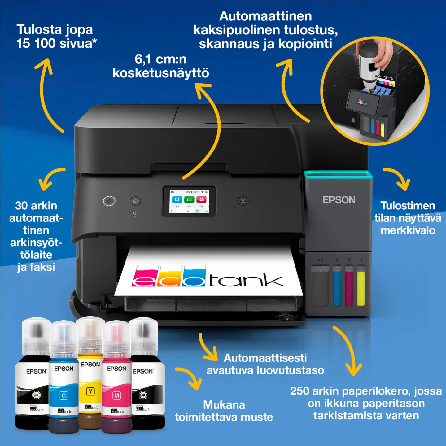 Epson EcoTank ET-4950 mustesäiliötulostin - 2