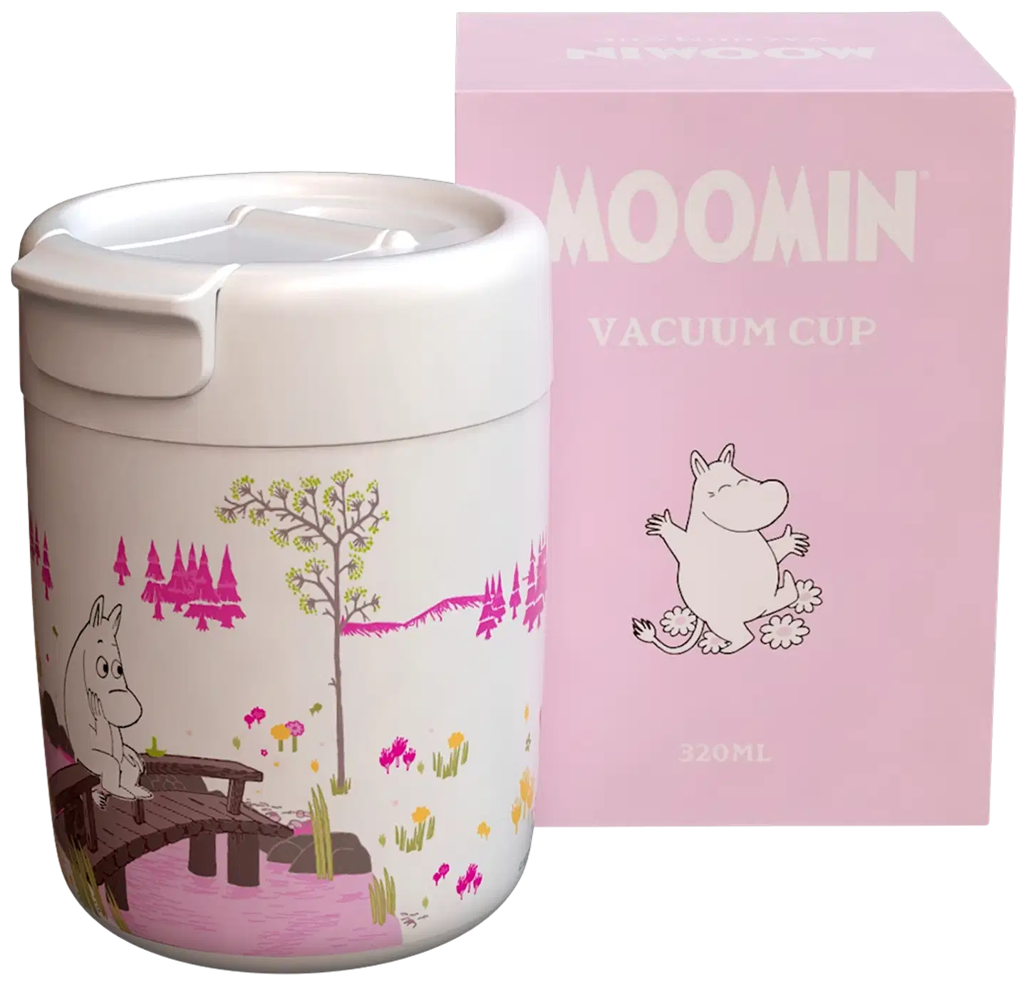 Muumi termosmuki 320 ml valko-pinkki - 2