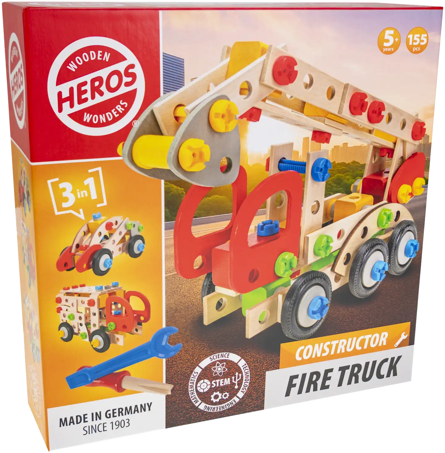 Heros rakennussarja Constructor Paloauto 155 osaa - 5