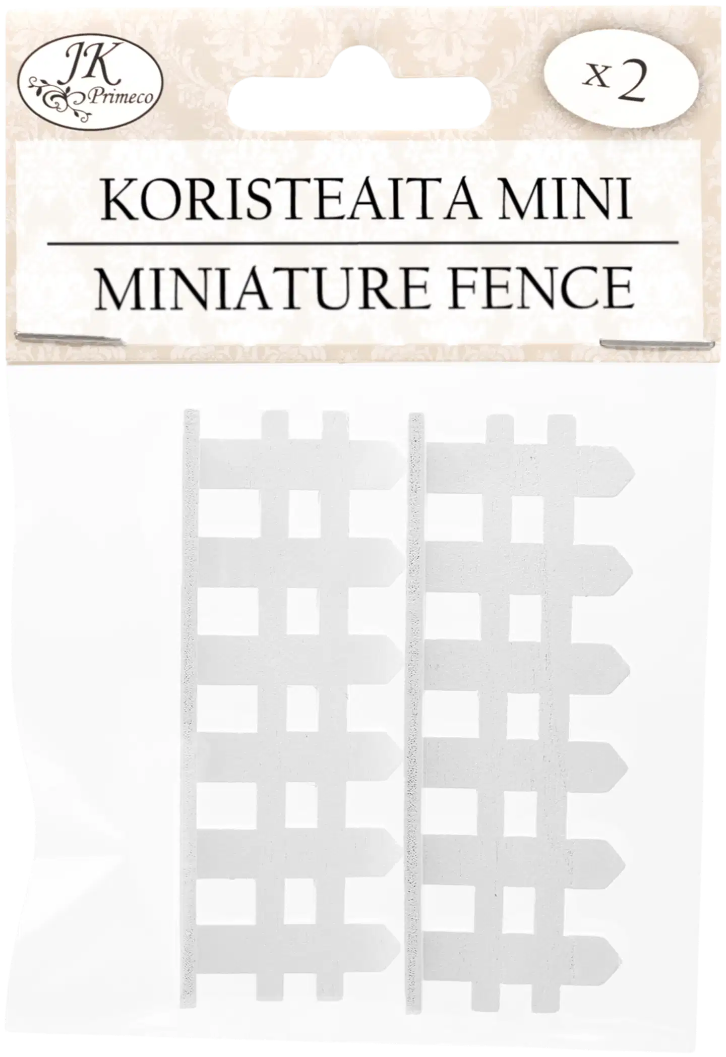 J.K. Primeco Koristeaita mini valkoinen 2kpl