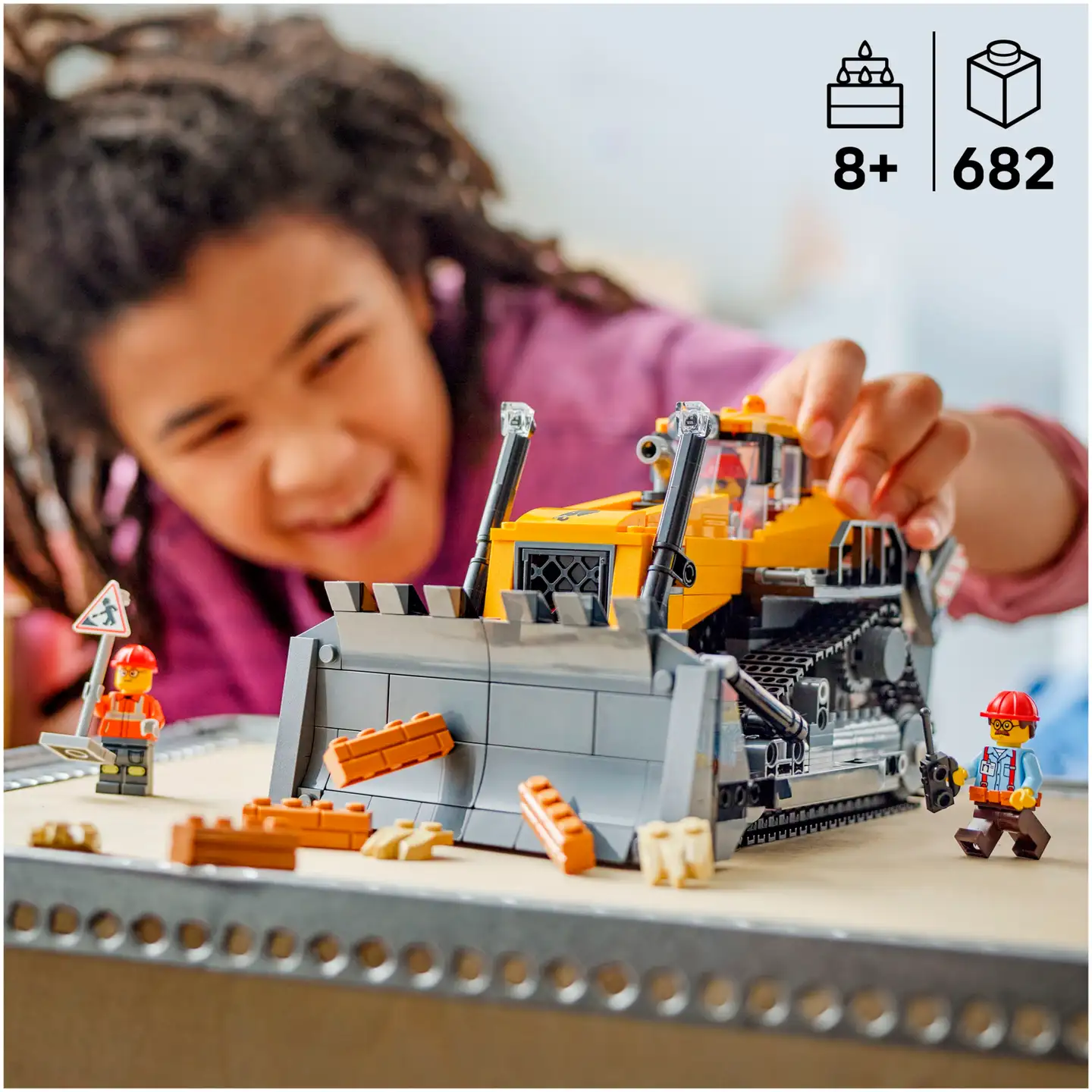 LEGO® City Big Vehicles 60466 Keltainen puskutraktori - 9