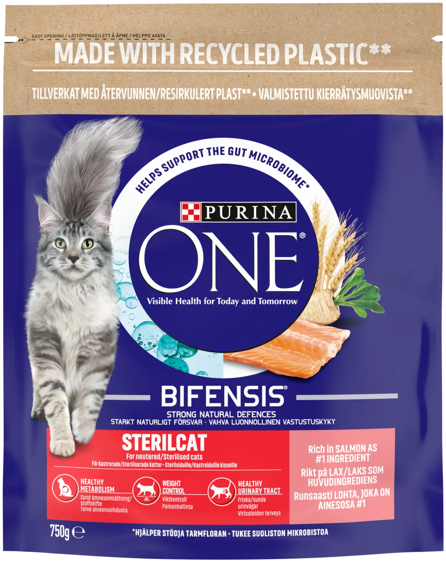 Purina One 750g sterilcat/neutered cat, rich in salmon cat food