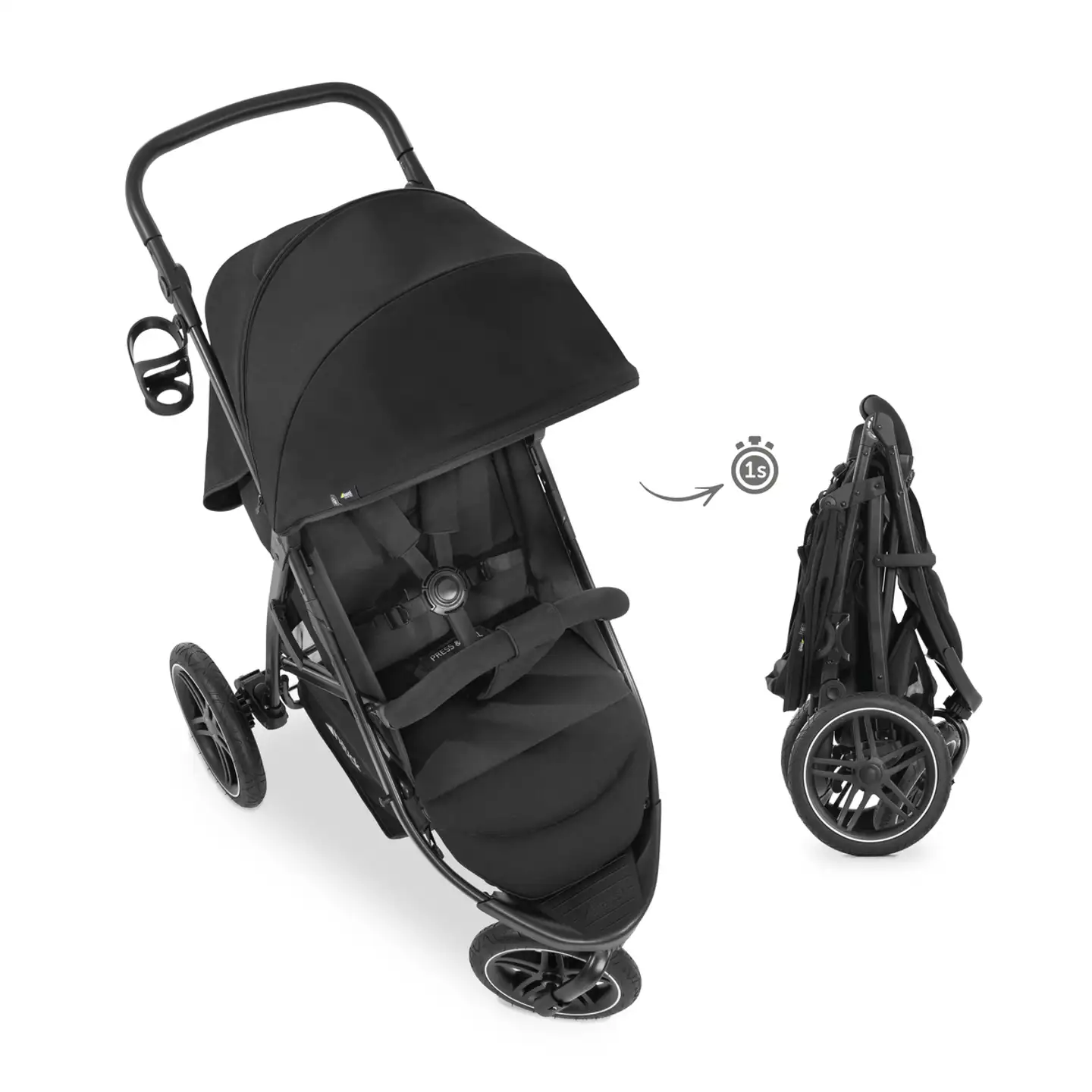 Hauck rattaat Rapid 3R musta - 12
