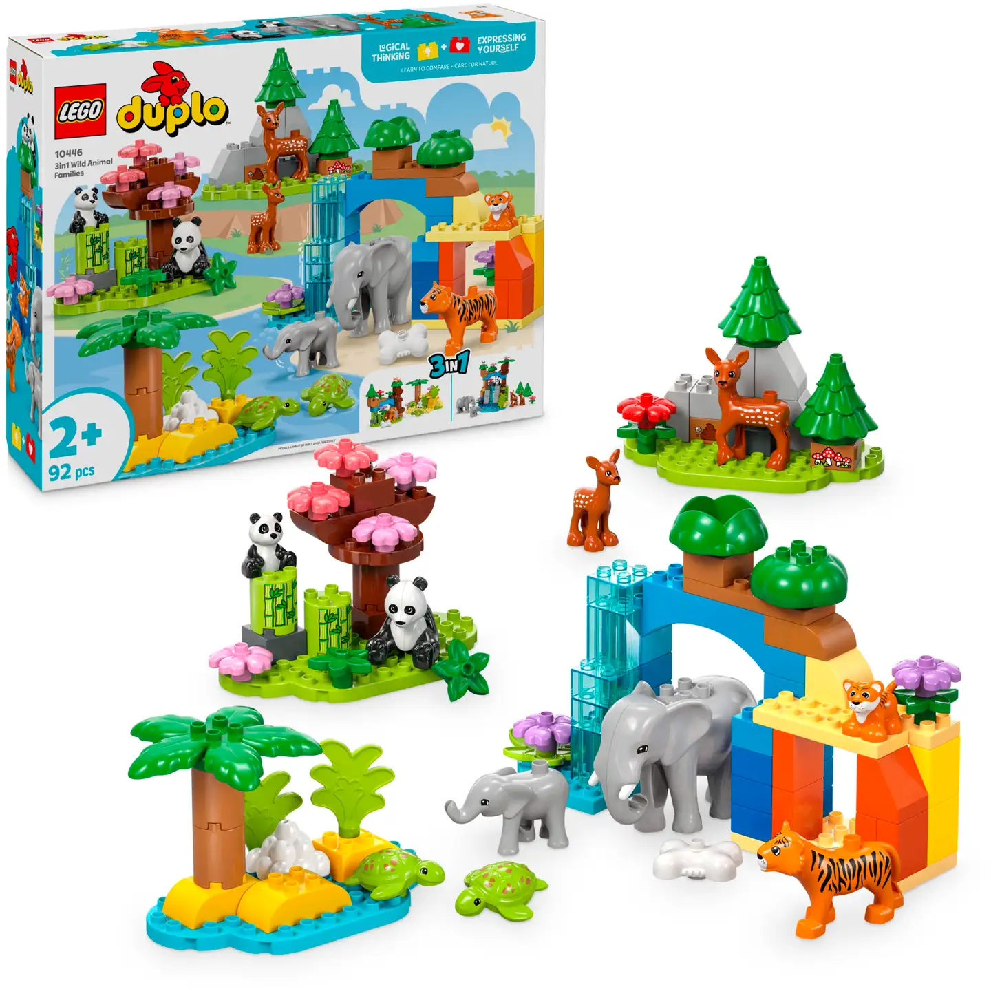 LEGO® DUPLO Town 10446 3-in-1 luonnoneläinperheet - 1