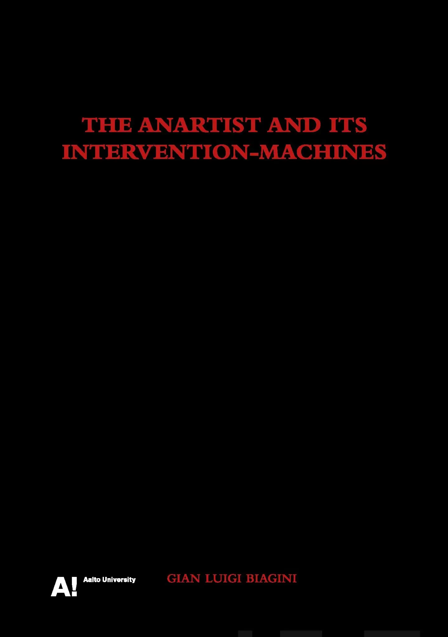 Biagini, The Anartist and Its Intervention-Machines