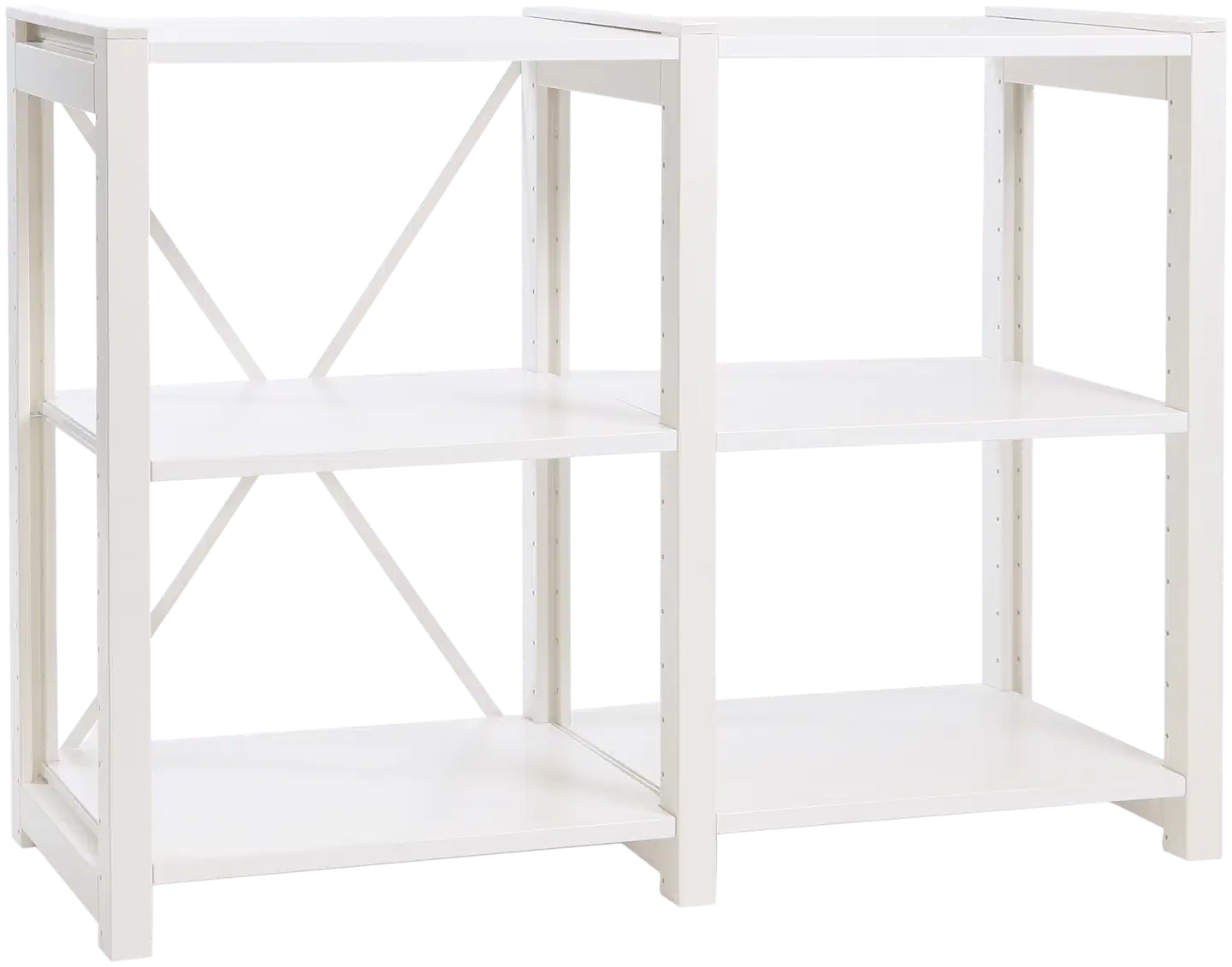 Lundia Classic LP-levyhylly, valkolakattu - 2