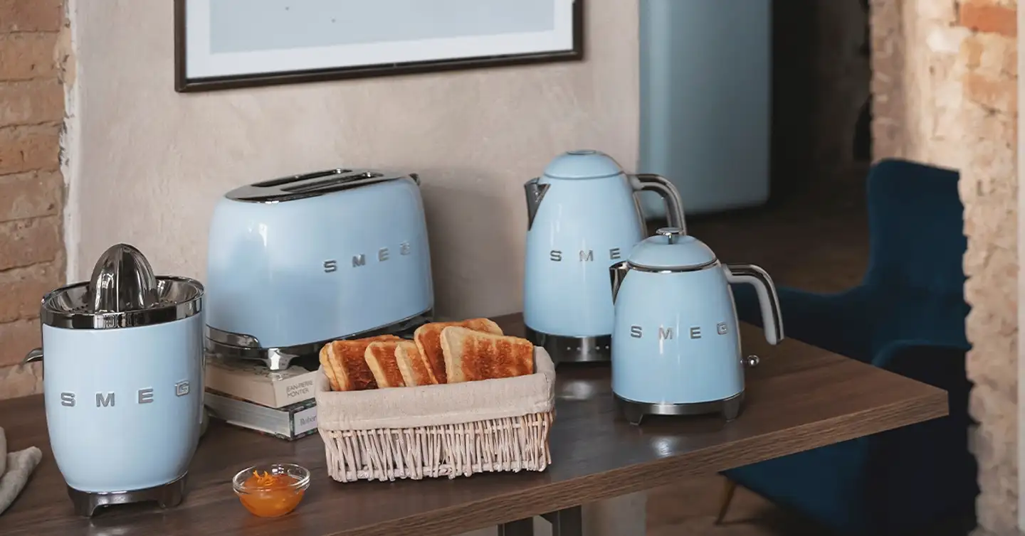 Smeg Leivänpaahdin TSF01PBEU 2-viipaleen pastellinsininen - 9