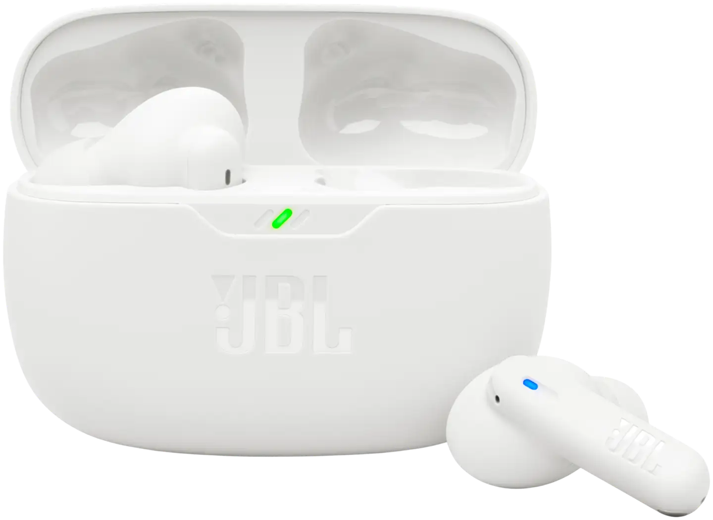 JBL Bluetooth vastamelunappikuulokkeet Vibe Beam 2 valkoinen - 1