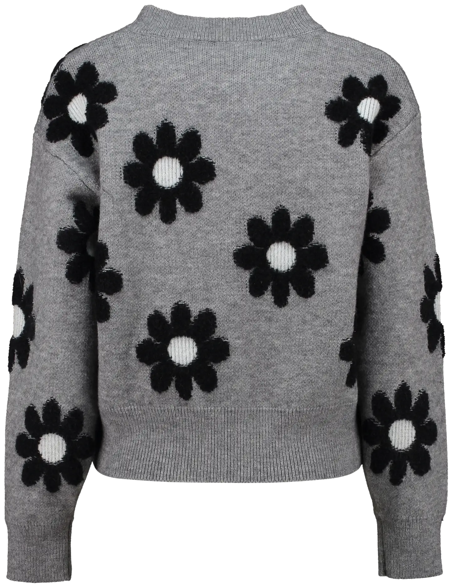 Hailys naisten neule fl44eur dlr-pr2409139 - grey marl/black flower - 3