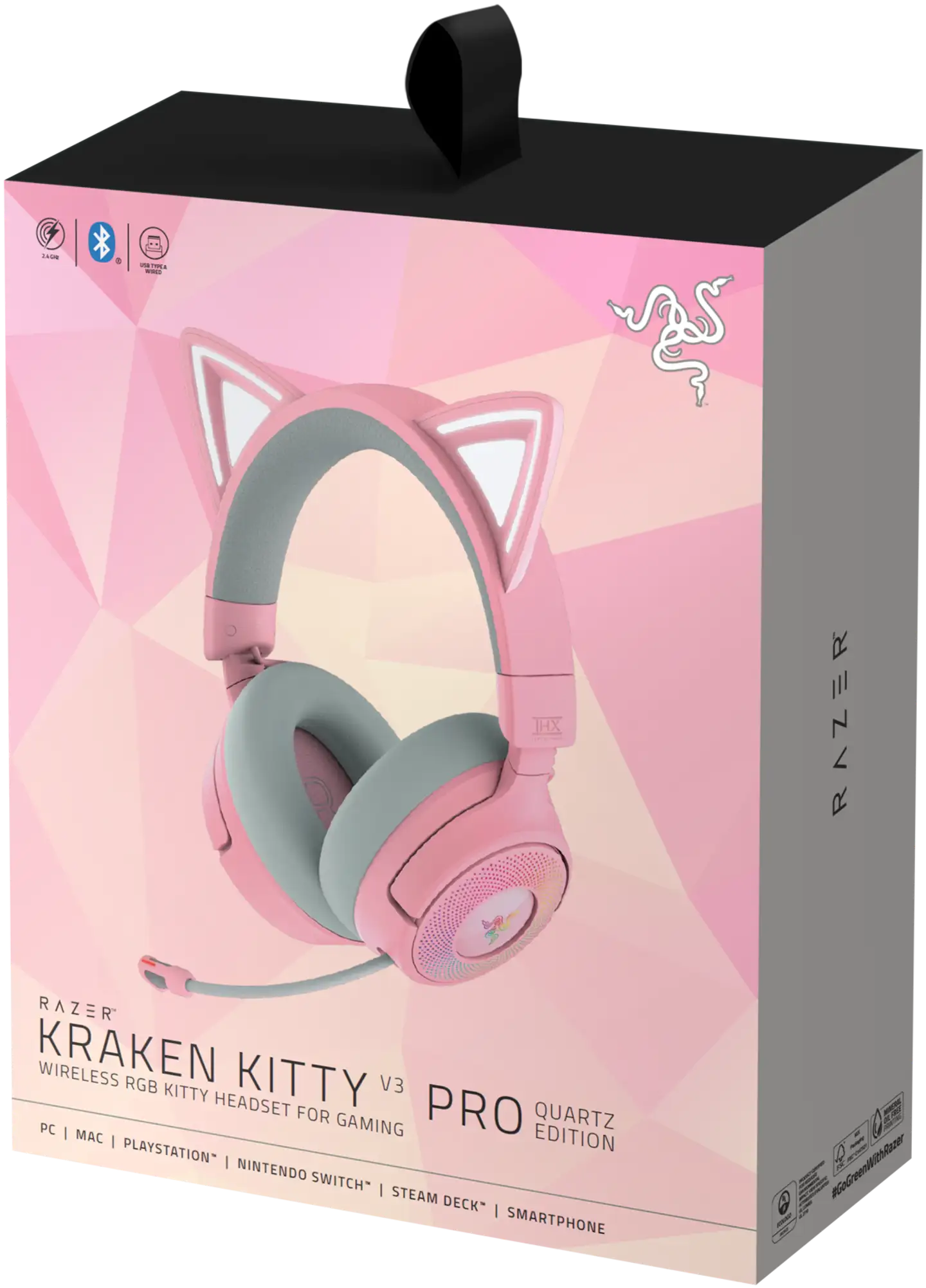 Razer kuulokkeet Kraken Kitty V3 Pro pinkki - 7