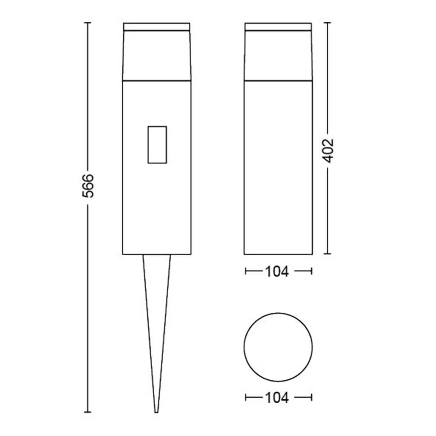 Philips Hue Calla -lisäpylväsvalaisin ulkokäyttöön 8W 2000-6500K 590LM musta - 2