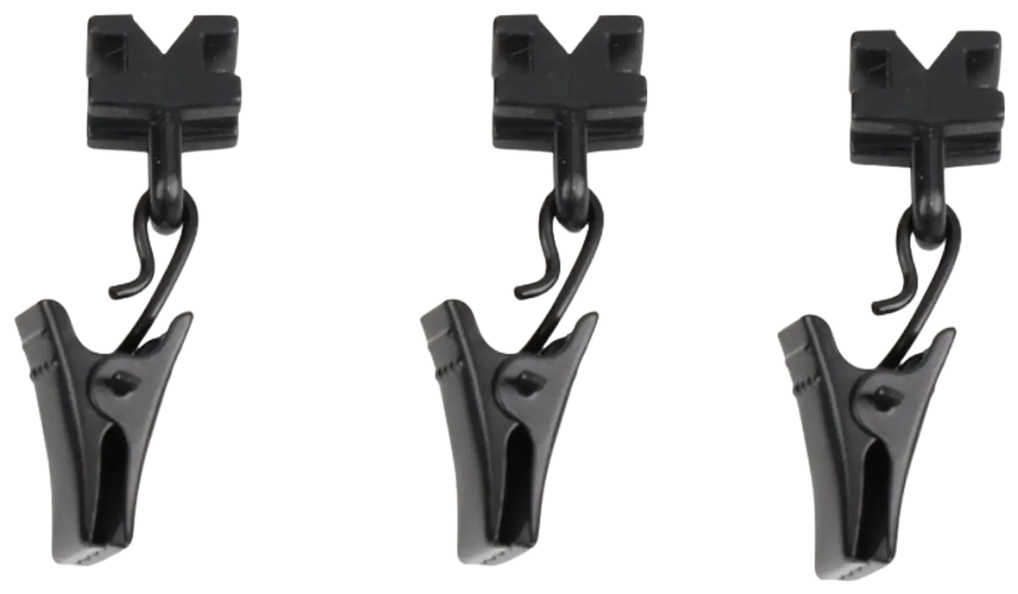 Ihanin U-verhokiskon liu'ut nipistimellä musta 20kpl - 2