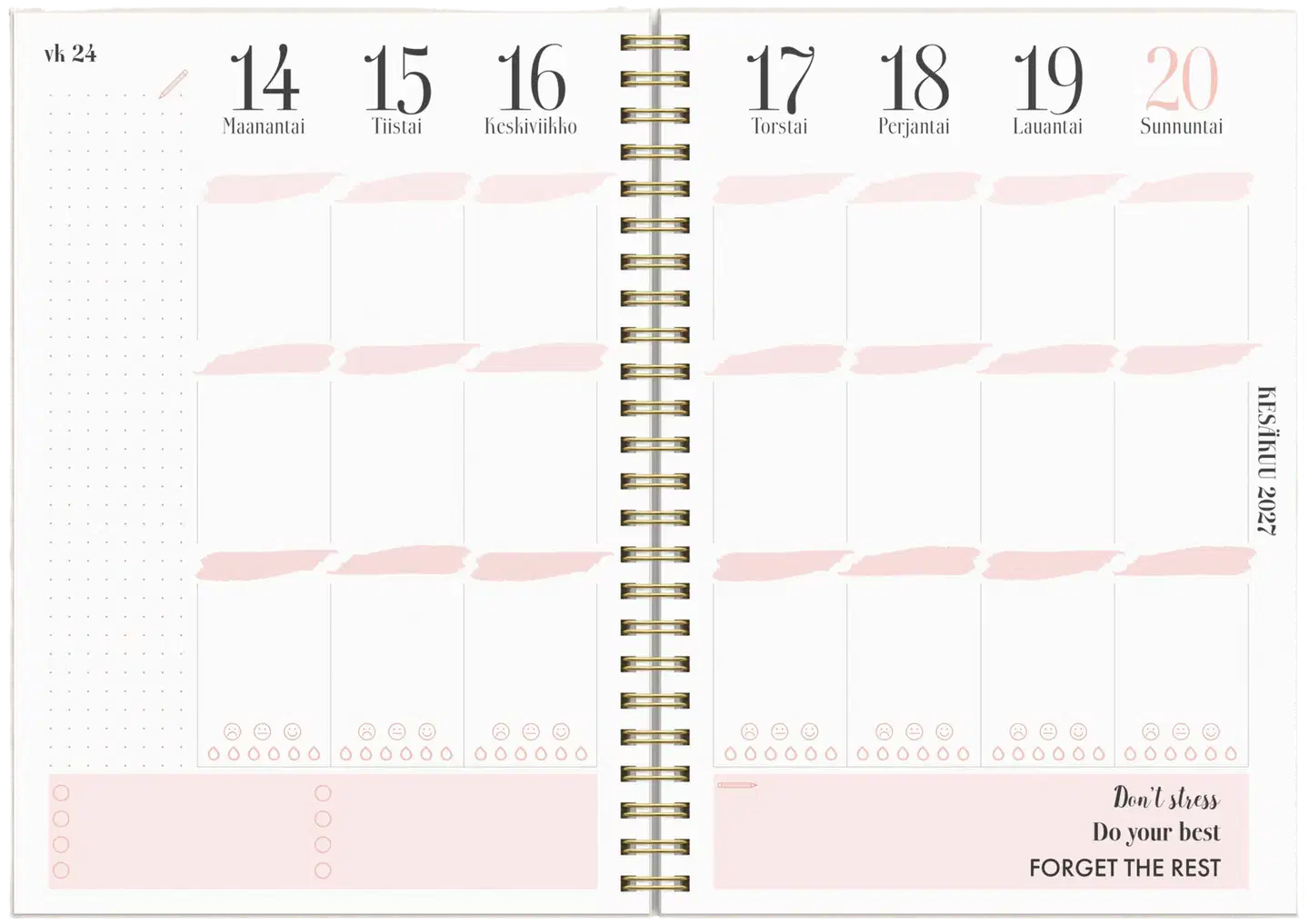 Burde Life Planner Pink A5 26/27 - 2