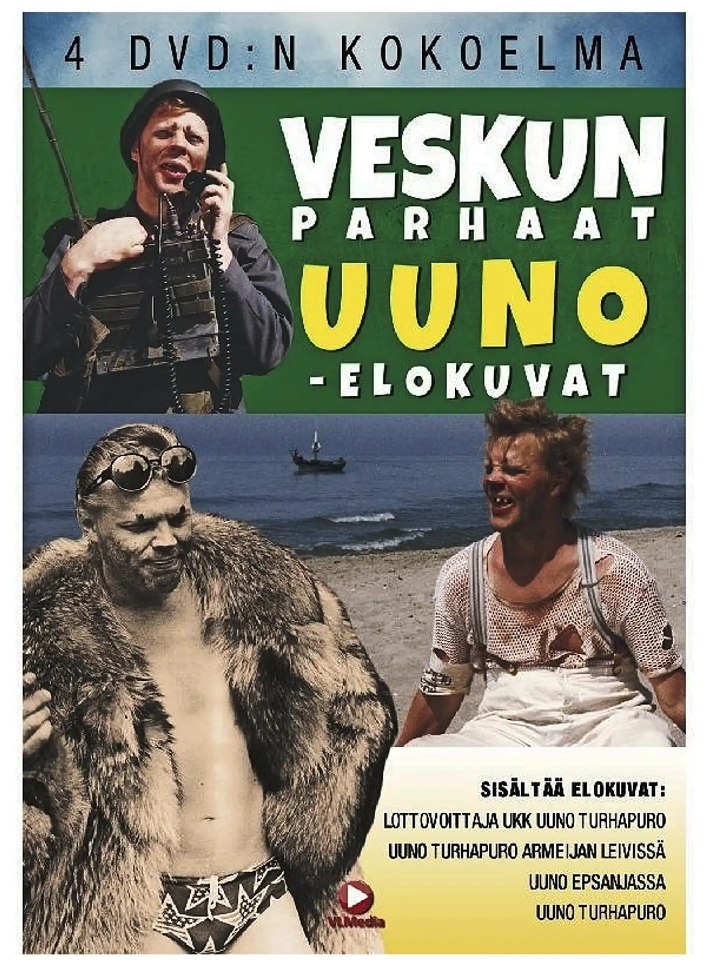 Veskun parhaat Uuno-elokuvat 4DVD