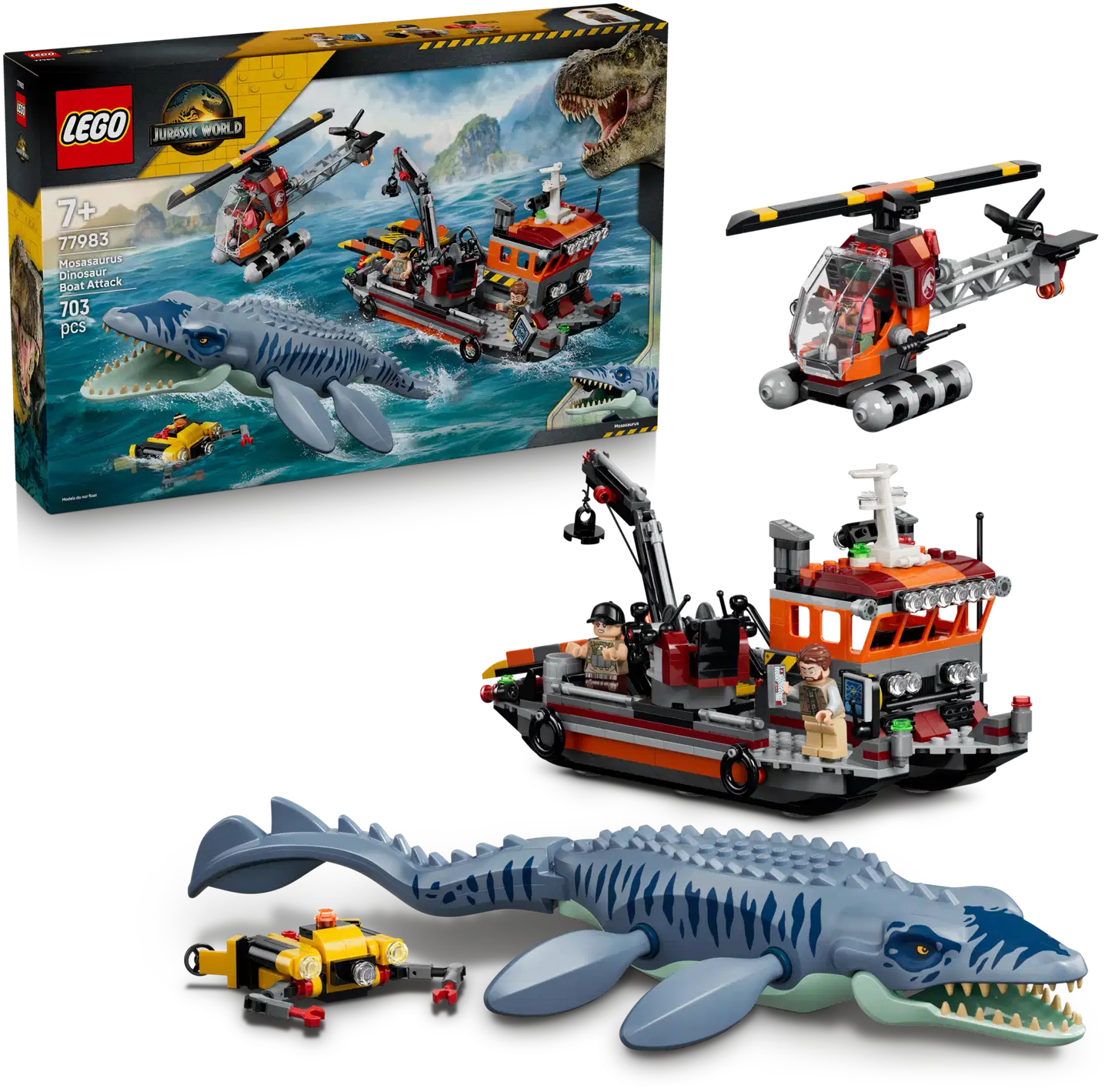 LEGO® Jurassic World 77983 Mosasaurus-dinosaurus hyökkää veneen kimppuun - 1